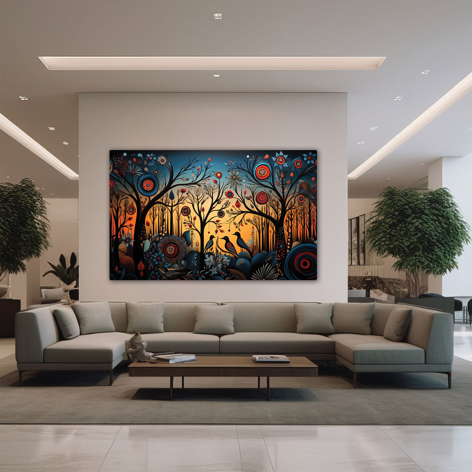 BirdsAbstract Canvas painting with frame Big Size Wall Art for living room,Bedroom,Drawing room,Hotels