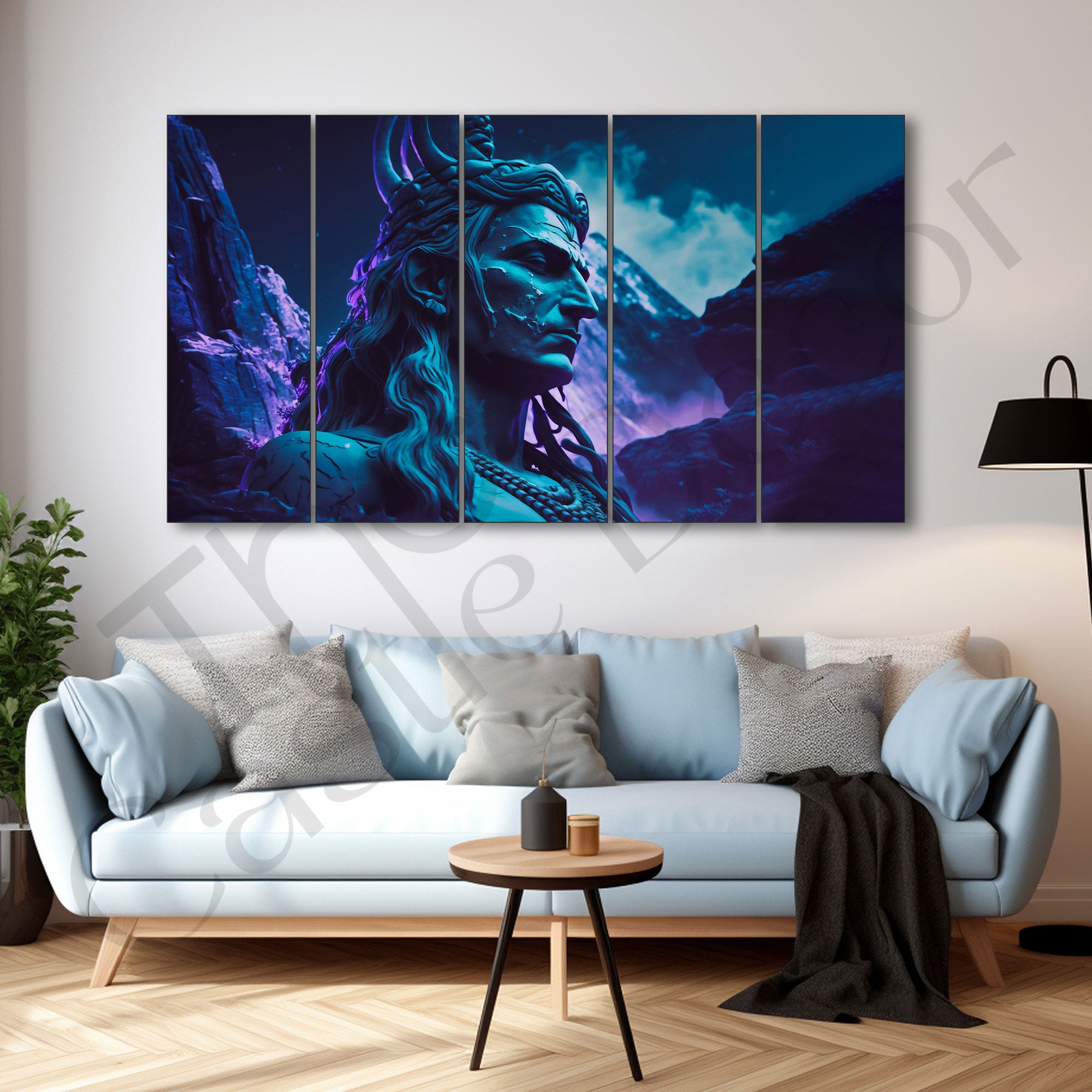 Lord Shiva Painting with frame Big Size Wall Art for living room,Bedroom,Drawing room,Hotels