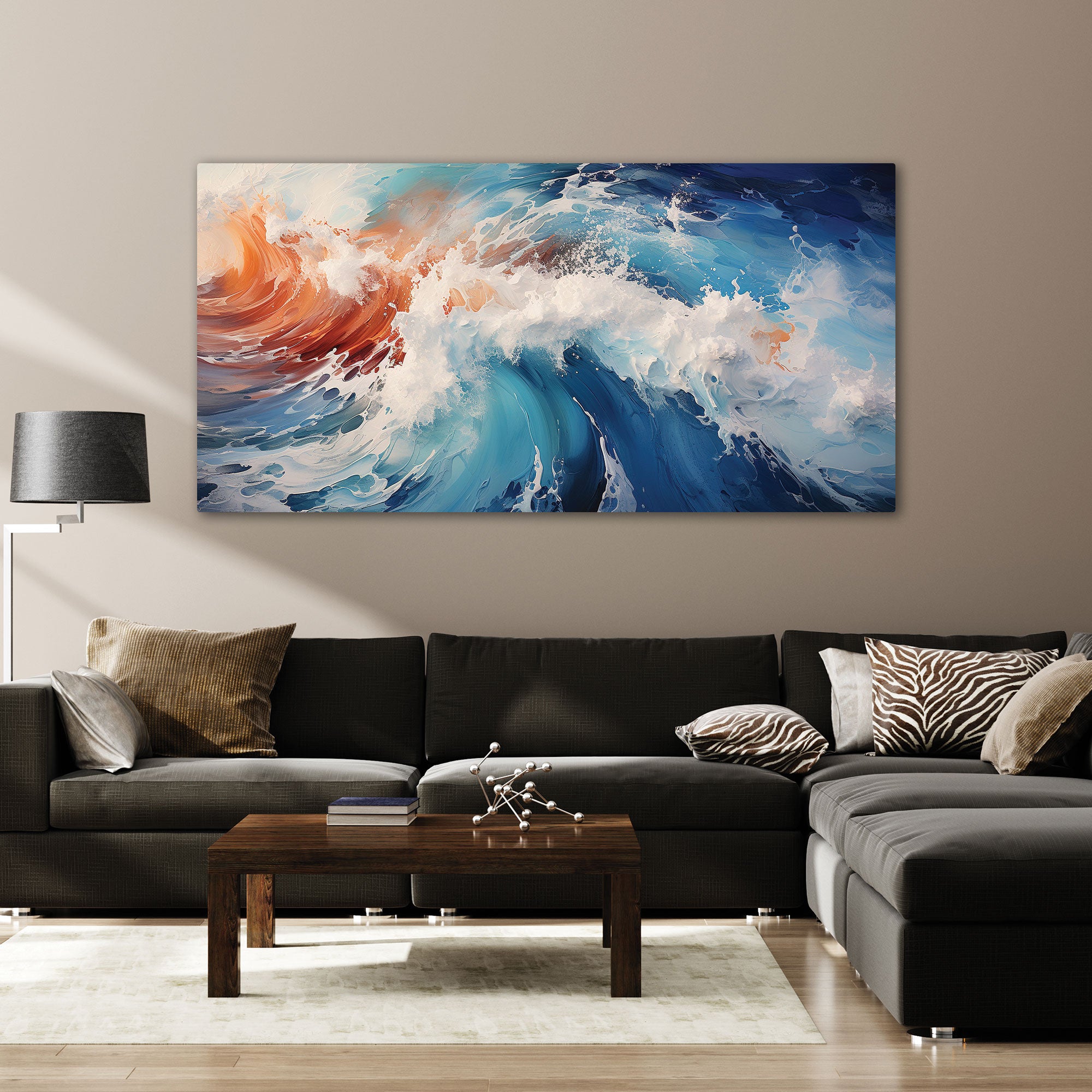 ModernAbstract Canvas painting with frame Big Size Wall Art for living room,Bedroom,Drawing room,Hotels