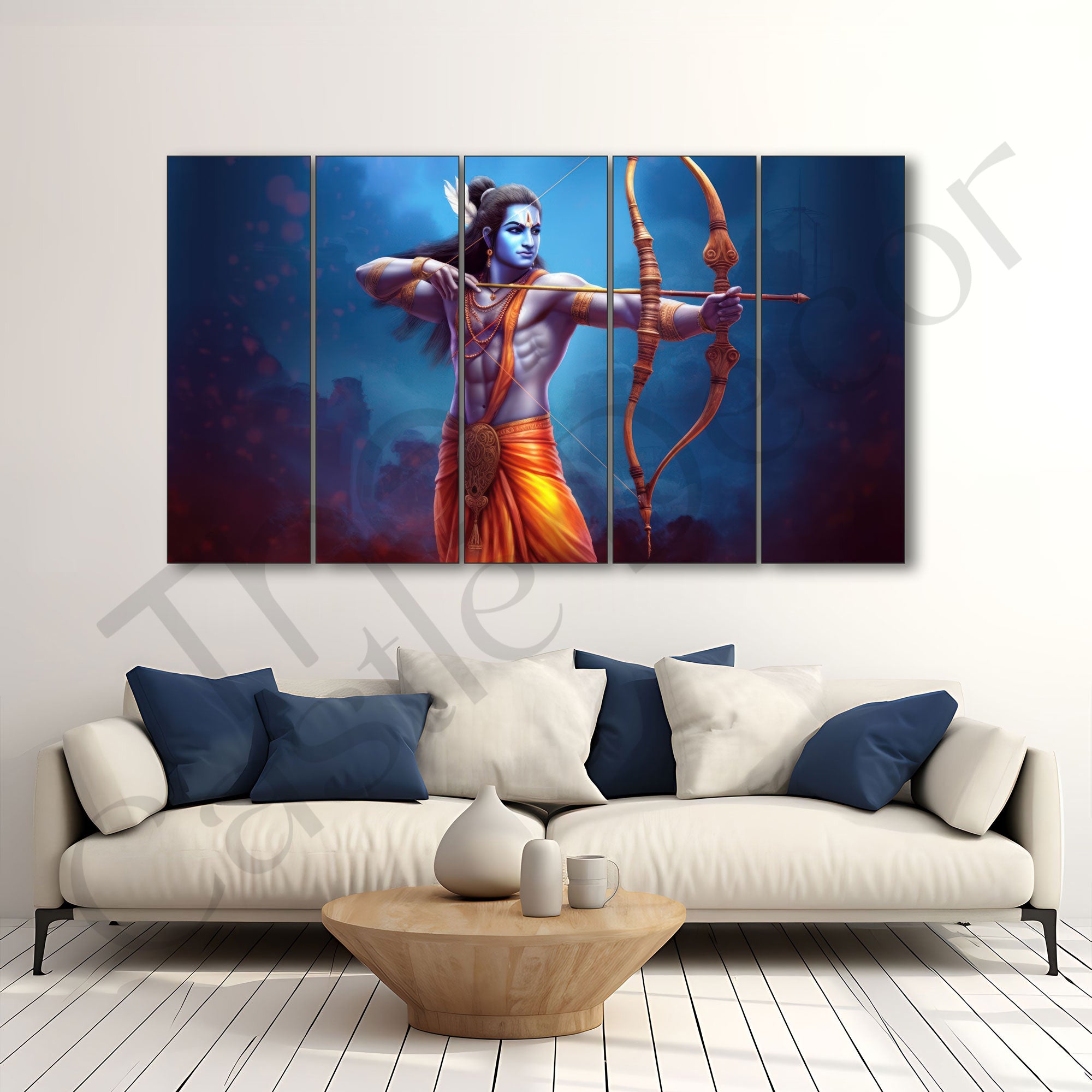 Ram Ji Painting with frame Big Size Wall Art for living room,Bedroom,Drawing room,Hotels