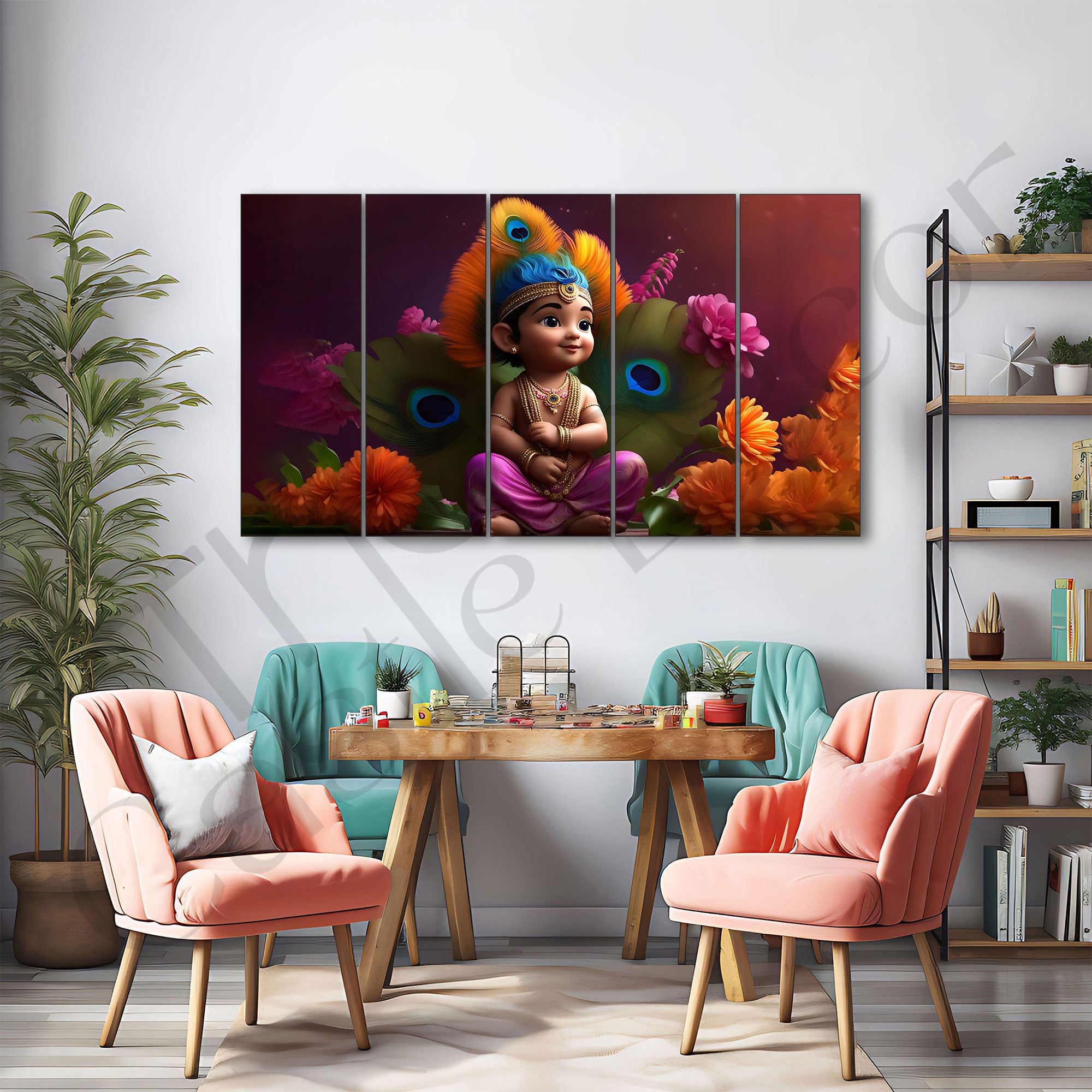 Bal Gopal Painting with frame Big Size Wall Art for living room,Bedroom,Drawing room,Hotels