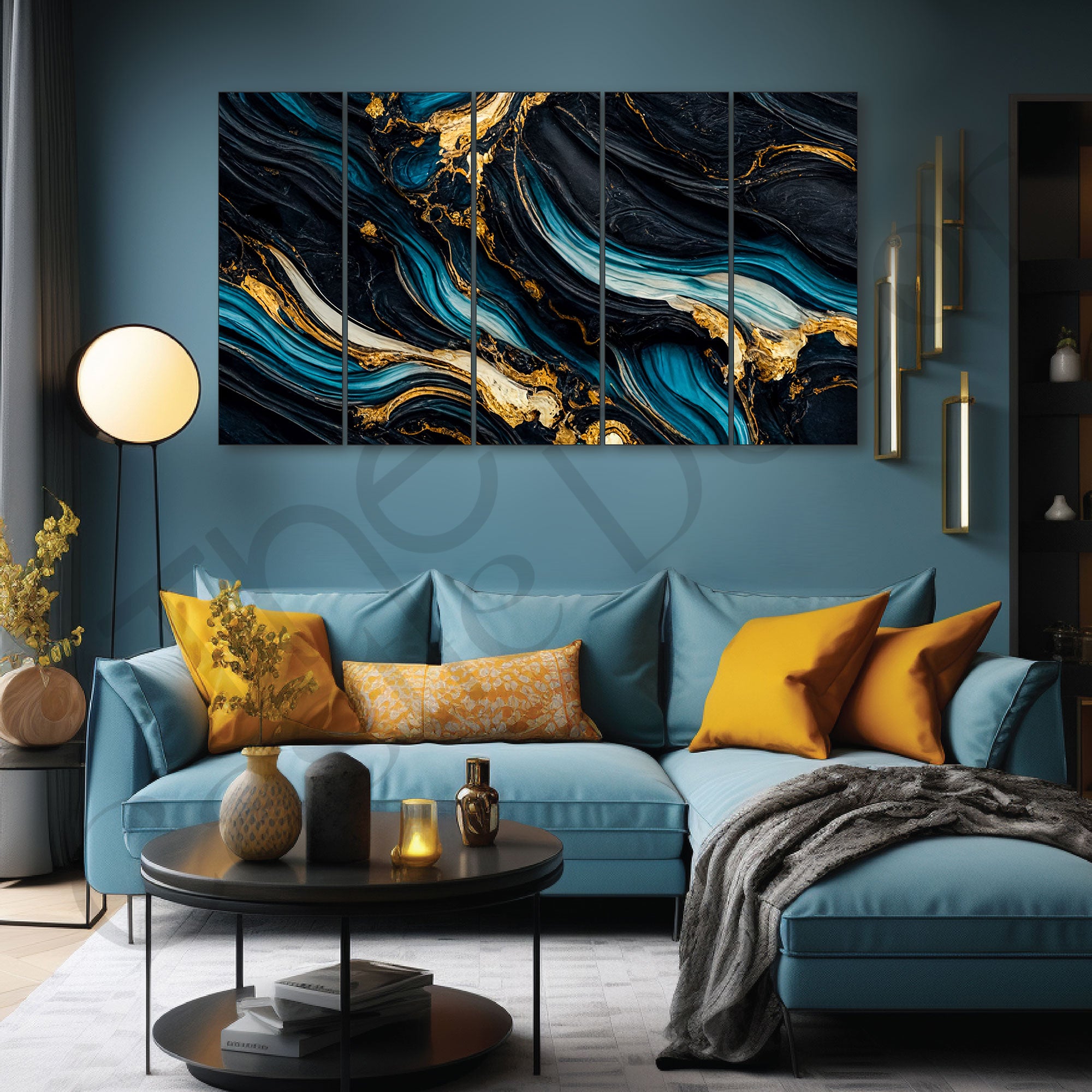 Marble Abstract Painting with frame Big Size Wall Art for living room,Bedroom,Drawing room,Hotels