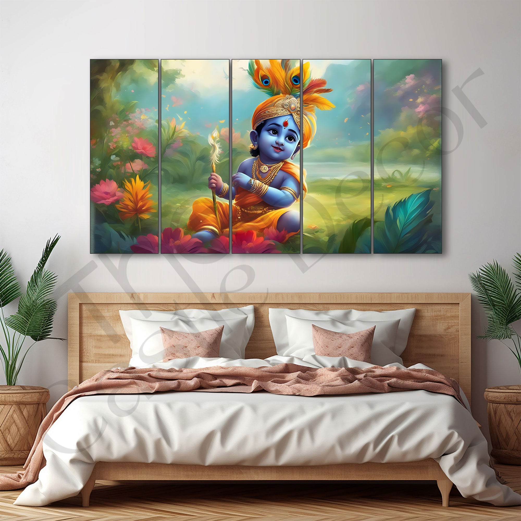 Bal Gopal Painting with frame Big Size Wall Art for living room,Bedroom,Drawing room,Hotels