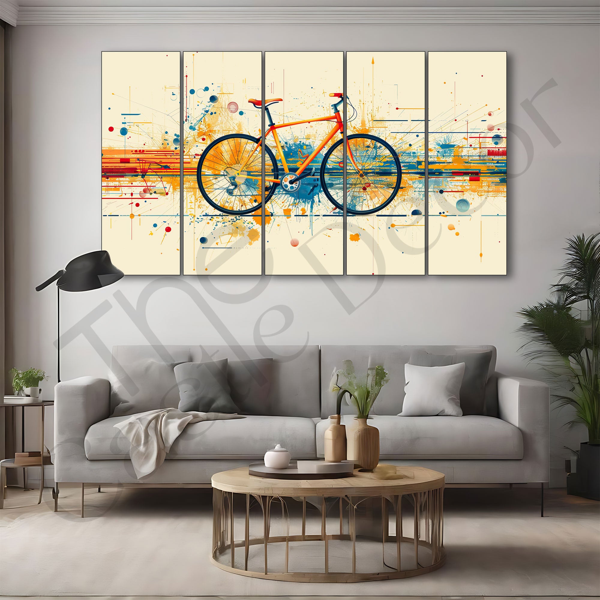 Cycle Painting with frame Big Size Wall Art for living room,Bedroom,Drawing room,Hotels