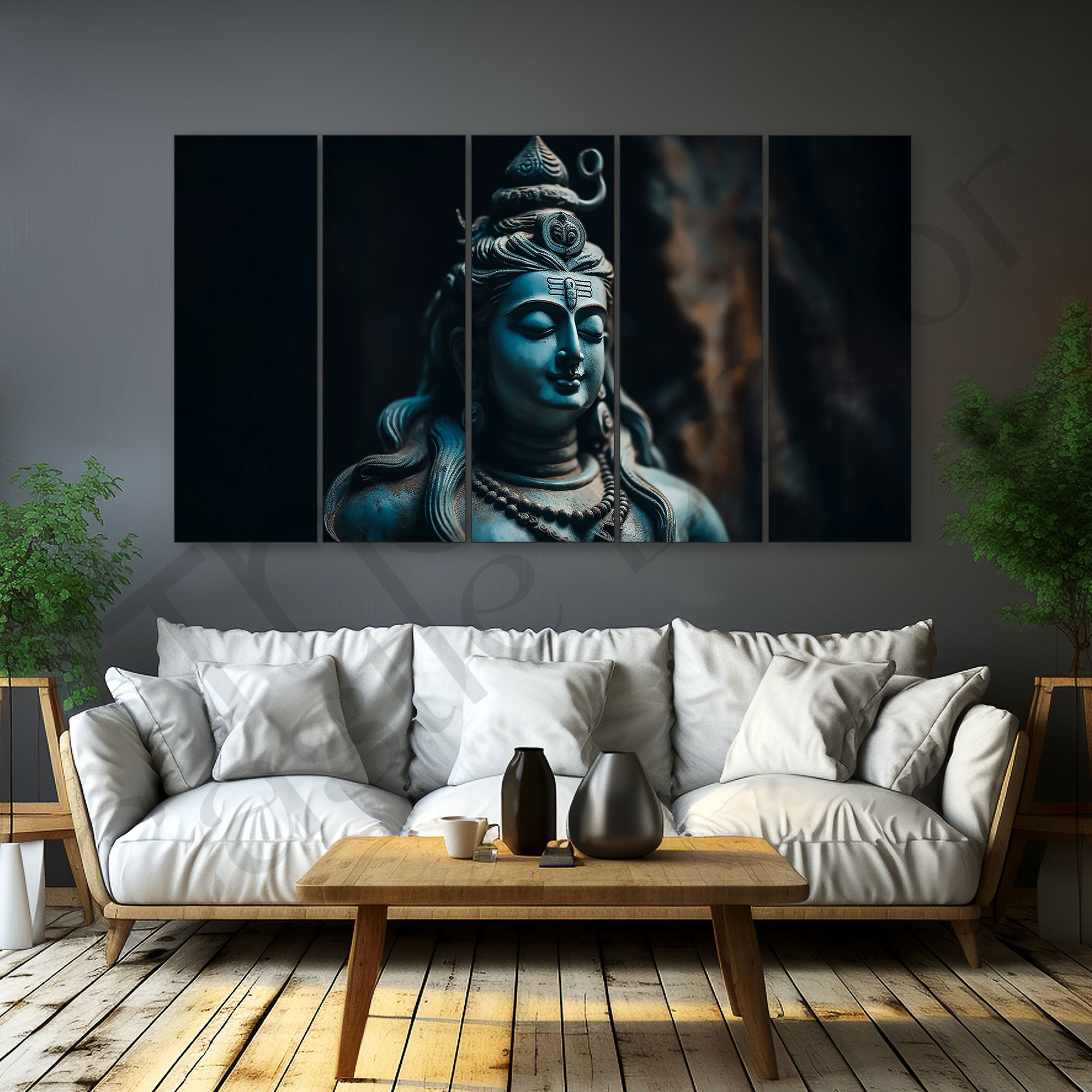 Lord Shiva Painting with frame Big Size Wall Art for living room,Bedroom,Drawing room,Hotels
