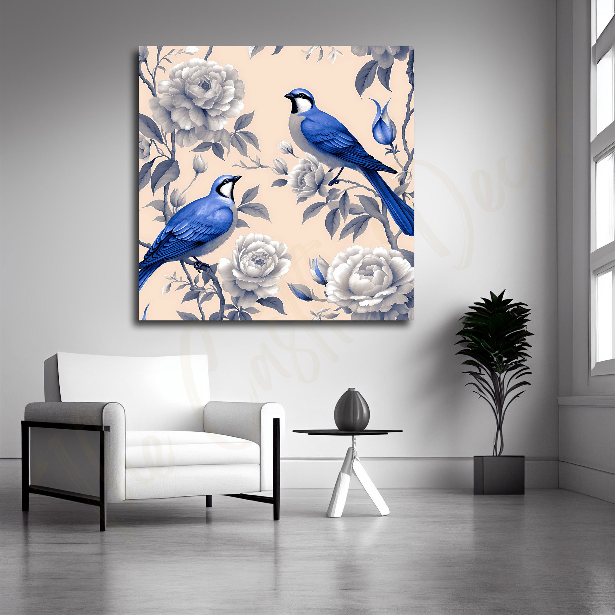 Birds art with frame Big Size Wall Art for living room,Bedroom,Drawing room,Hotels