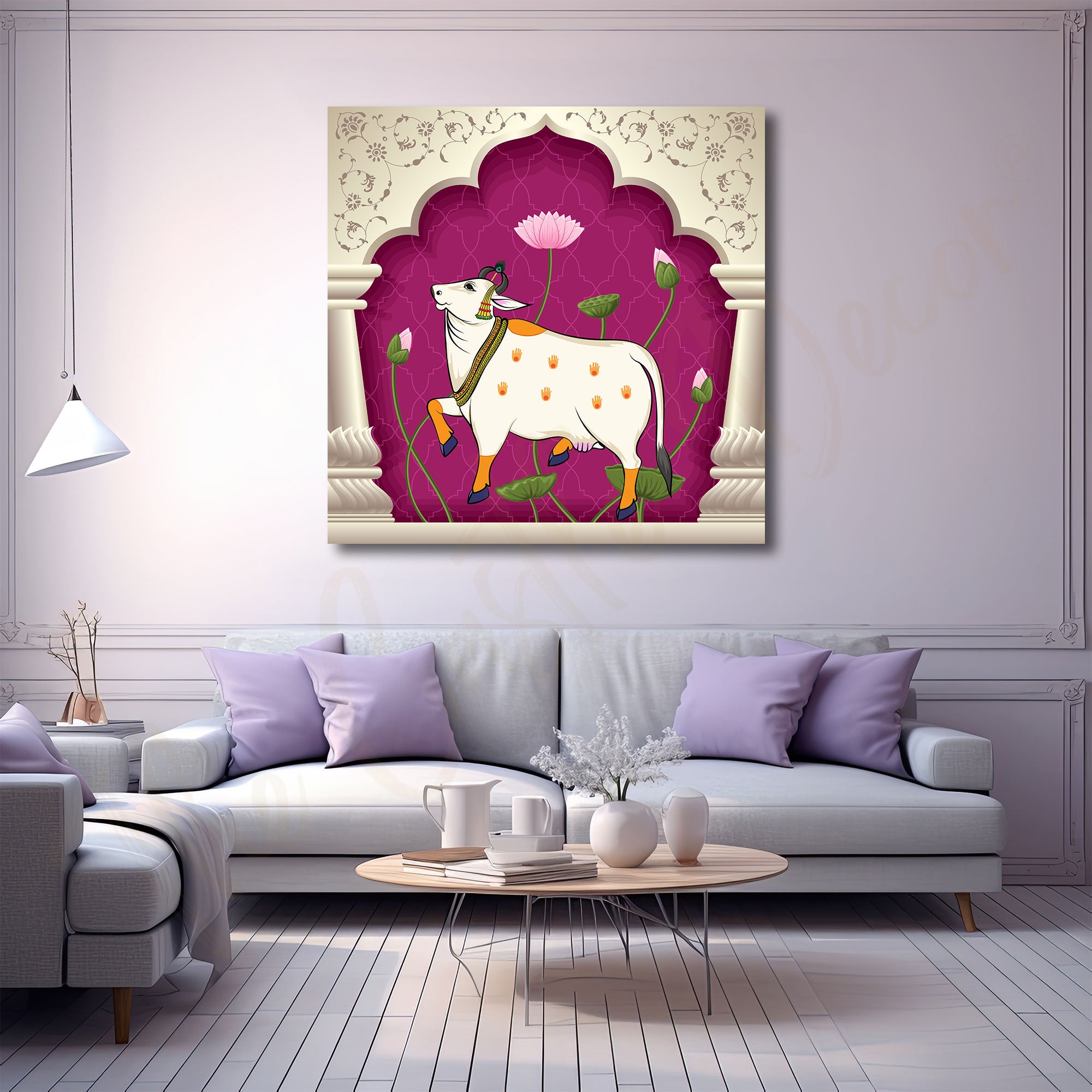 Pichwai painting with frame Big Size Wall Art for living room,Bedroom,Drawing room,Hotels