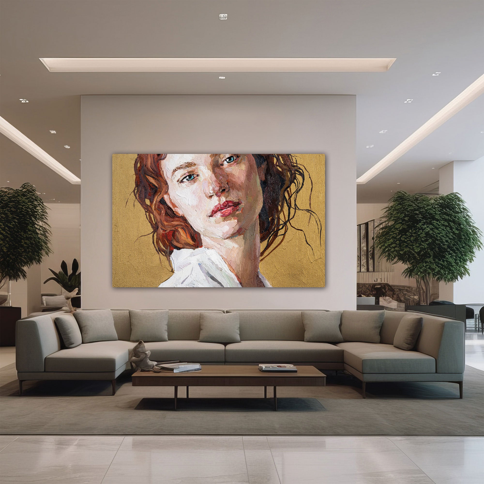 WomenAbstract Canvas painting with frame Big Size Wall Art for living room,Bedroom,Drawing room,Hotels