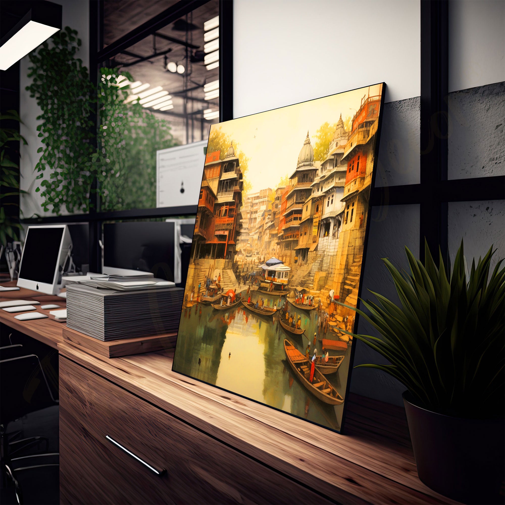 Beautiful Nature painting with frame Big Size Wall Art for living room,Bedroom,Drawing room,Hotels