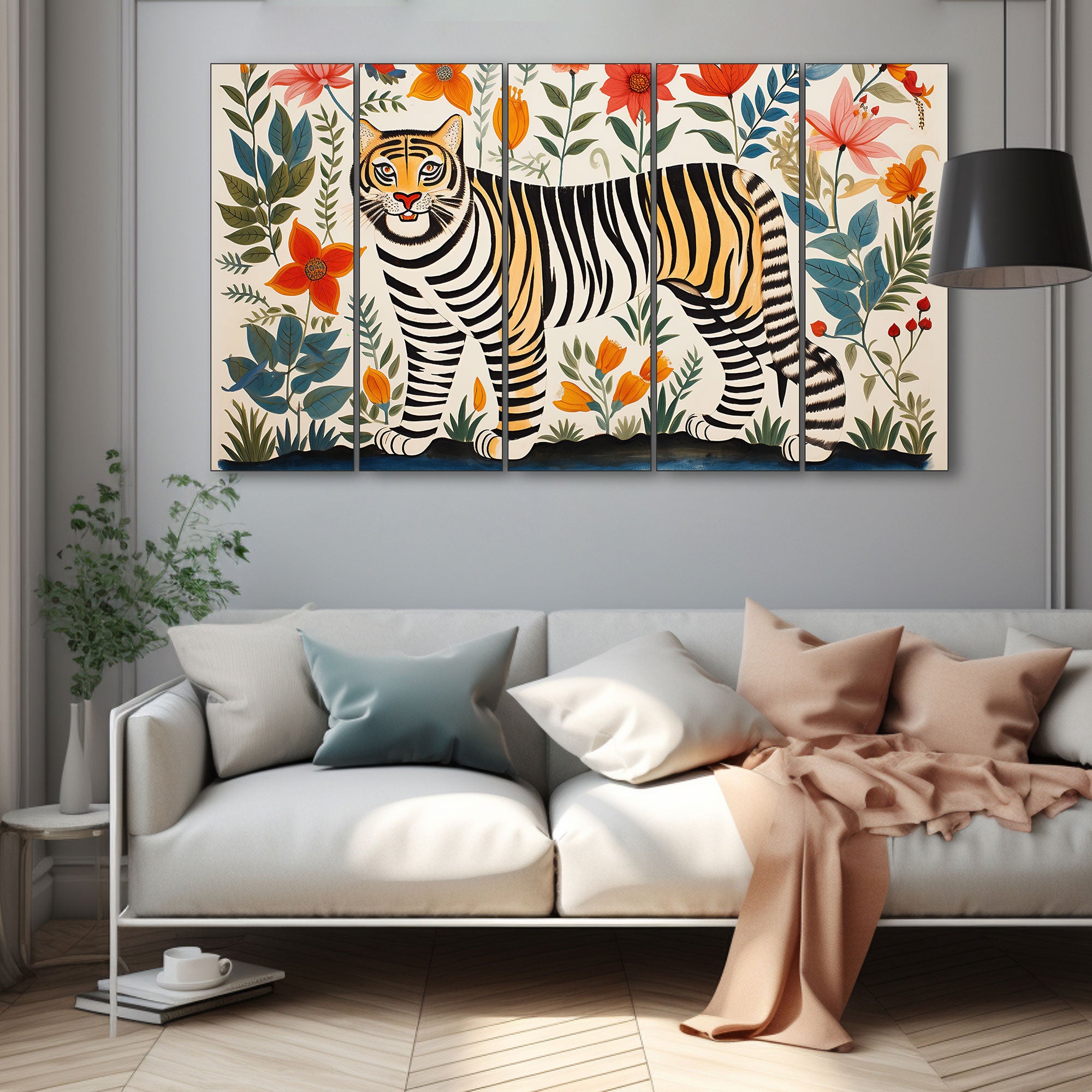 Pichwai Painting with frame Big Size Wall Art for living room,Bedroom,Drawing room,Hotels