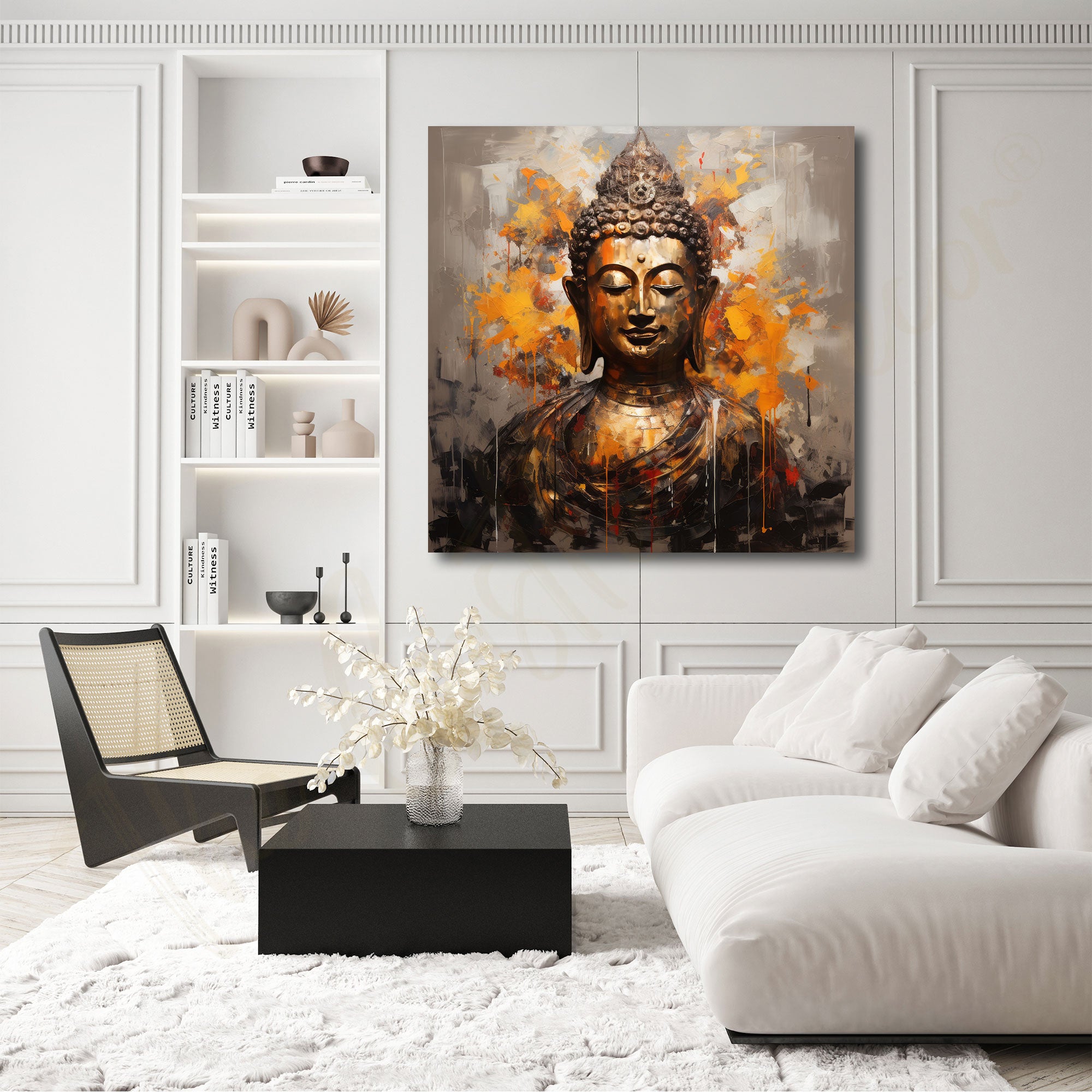 Budhism painting with frame Big Size Wall Art for living room,Bedroom,Drawing room,Hotels