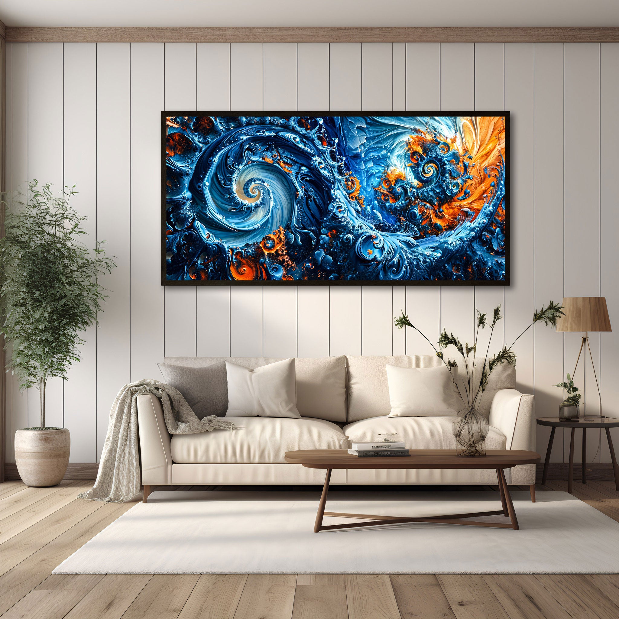 Abstract Canvas painting with frame Big Size Wall Art for living room,Bedroom,Drawing room,Hotels