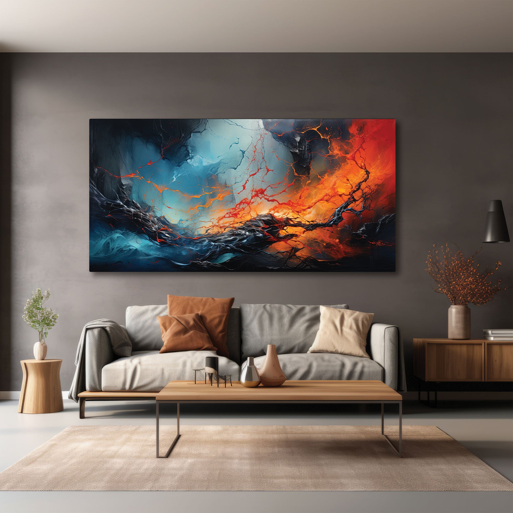 ModernAbstract Canvas painting with frame Big Size Wall Art for living room,Bedroom,Drawing room,Hotels