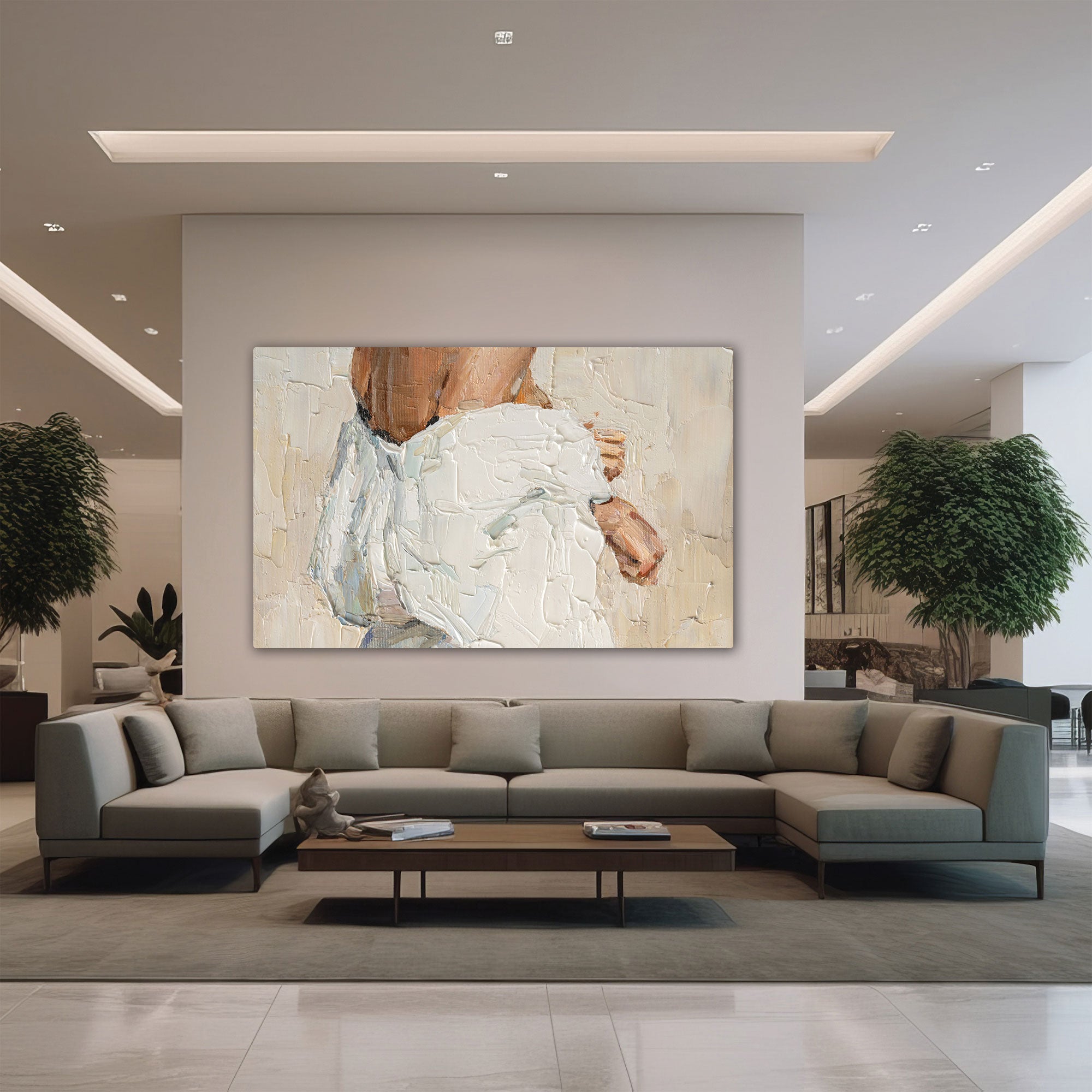Modern WomenAbstract Canvas painting with frame Big Size Wall Art for living room,Bedroom,Drawing room,Hotels