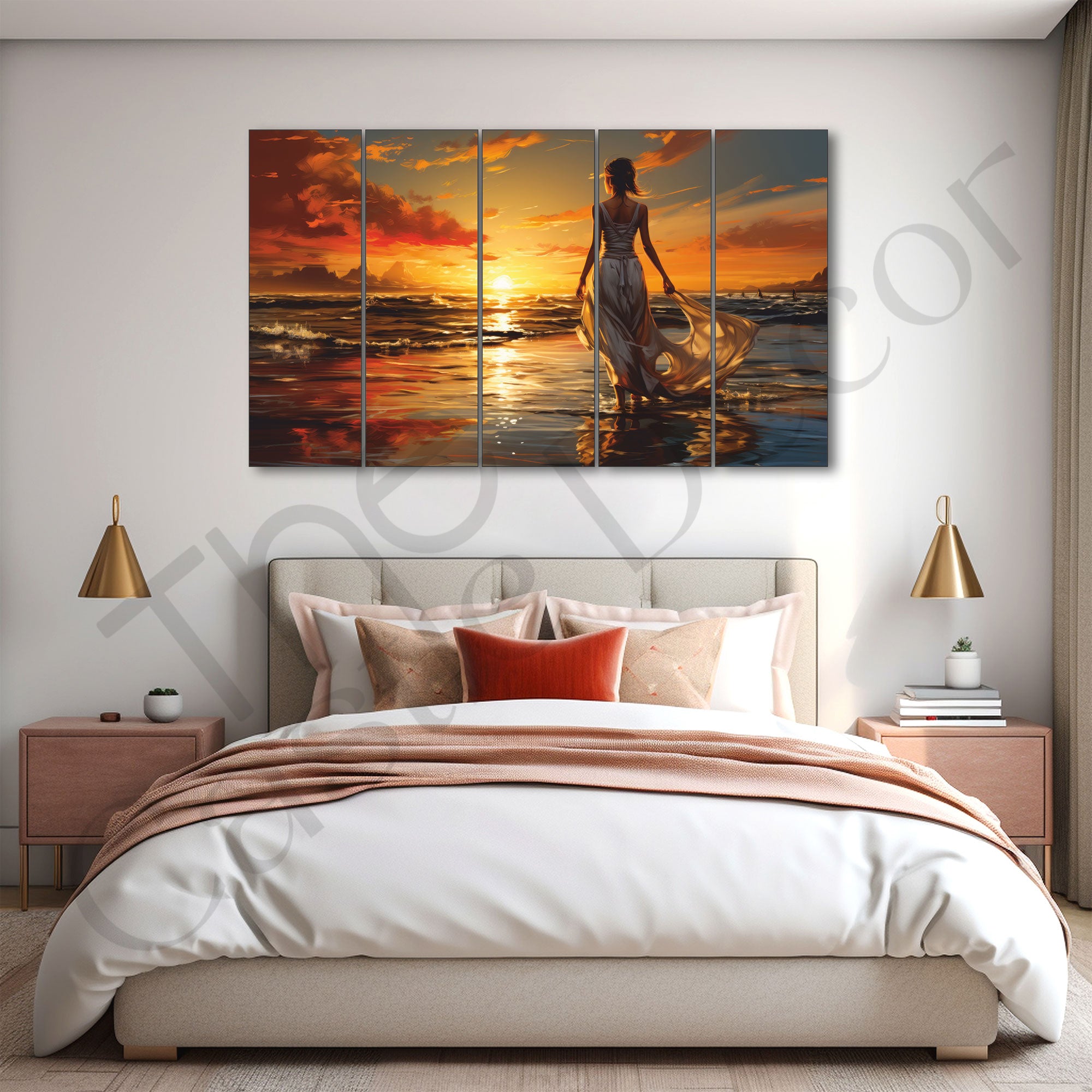 Woman Abstract Painting with frame Big Size Wall Art for living room,Bedroom,Drawing room,Hotels