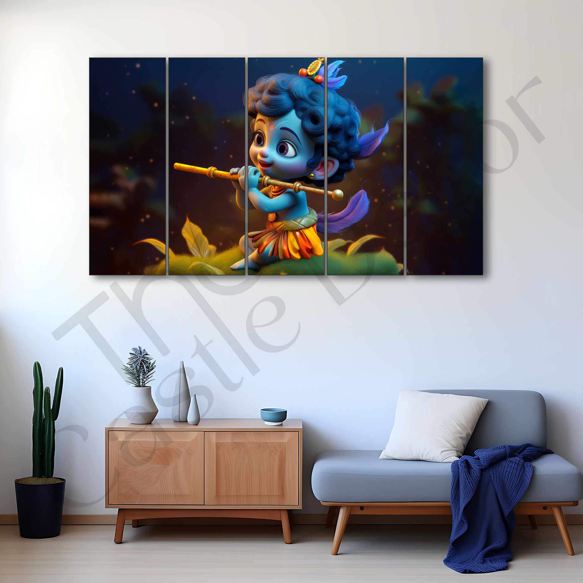 Bal Gopal Painting with frame Big Size Wall Art for living room,Bedroom,Drawing room,Hotels