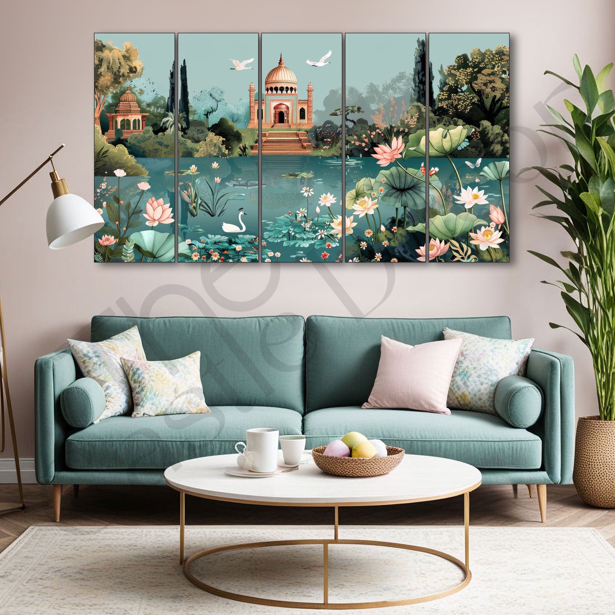 Pichwai Madhubani Painting with frame Big Size Wall Art for living room,Bedroom,Drawing room,Hotels