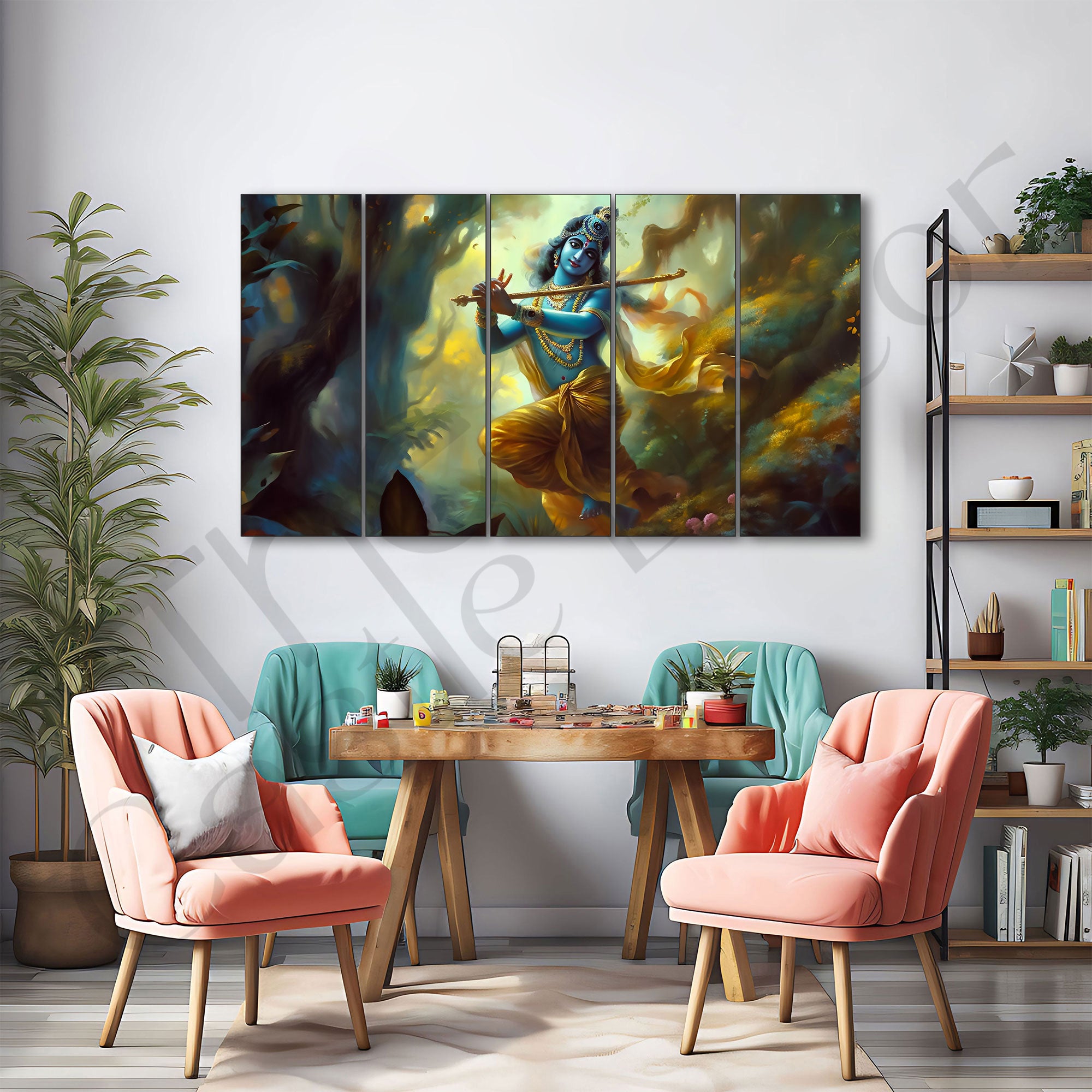 Krishan ji Painting with frame Big Size Wall Art for living room,Bedroom,Drawing room,Hotels