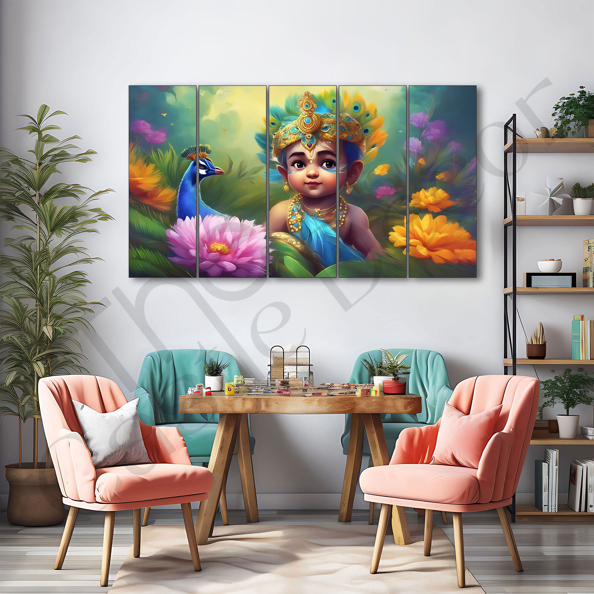 Bal Gopal Painting with frame Big Size Wall Art for living room,Bedroom,Drawing room,Hotels