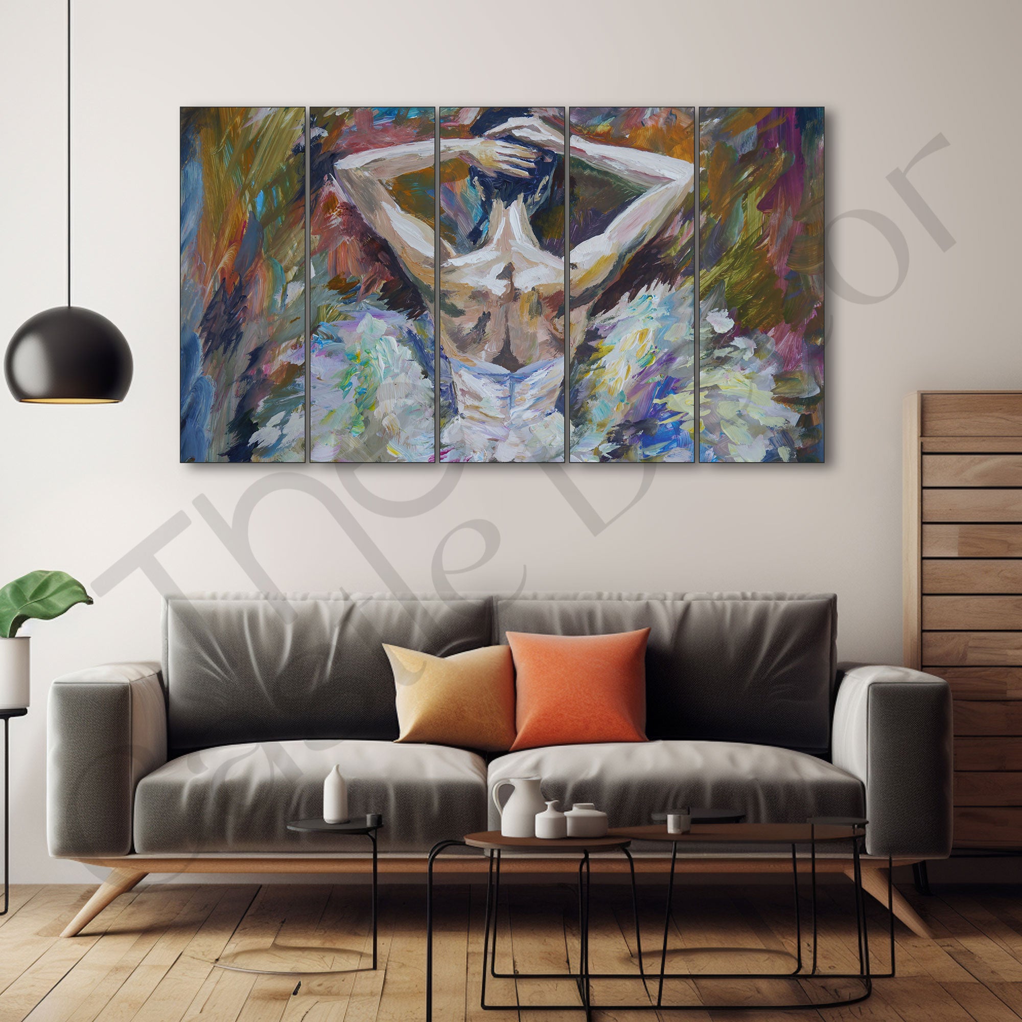 Woman Abstract Painting with frame Big Size Wall Art for living room,Bedroom,Drawing room,Hotels