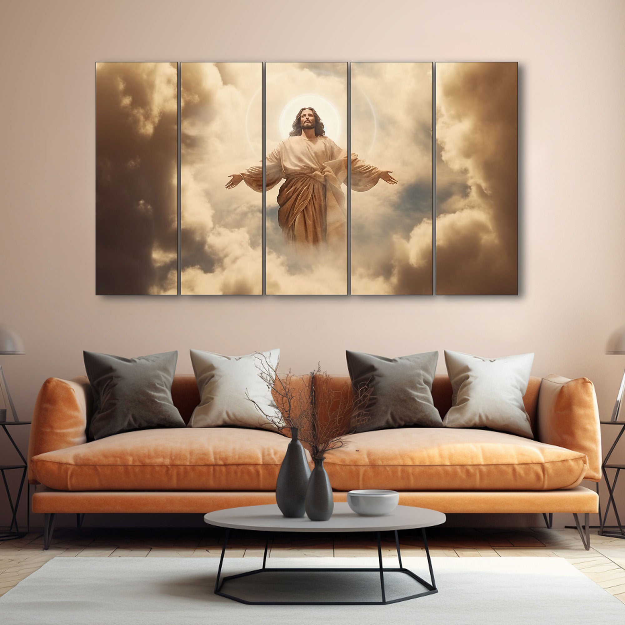 Jesus Painting with frame Big Size Wall Art for living room,Bedroom,Drawing room,Hotels