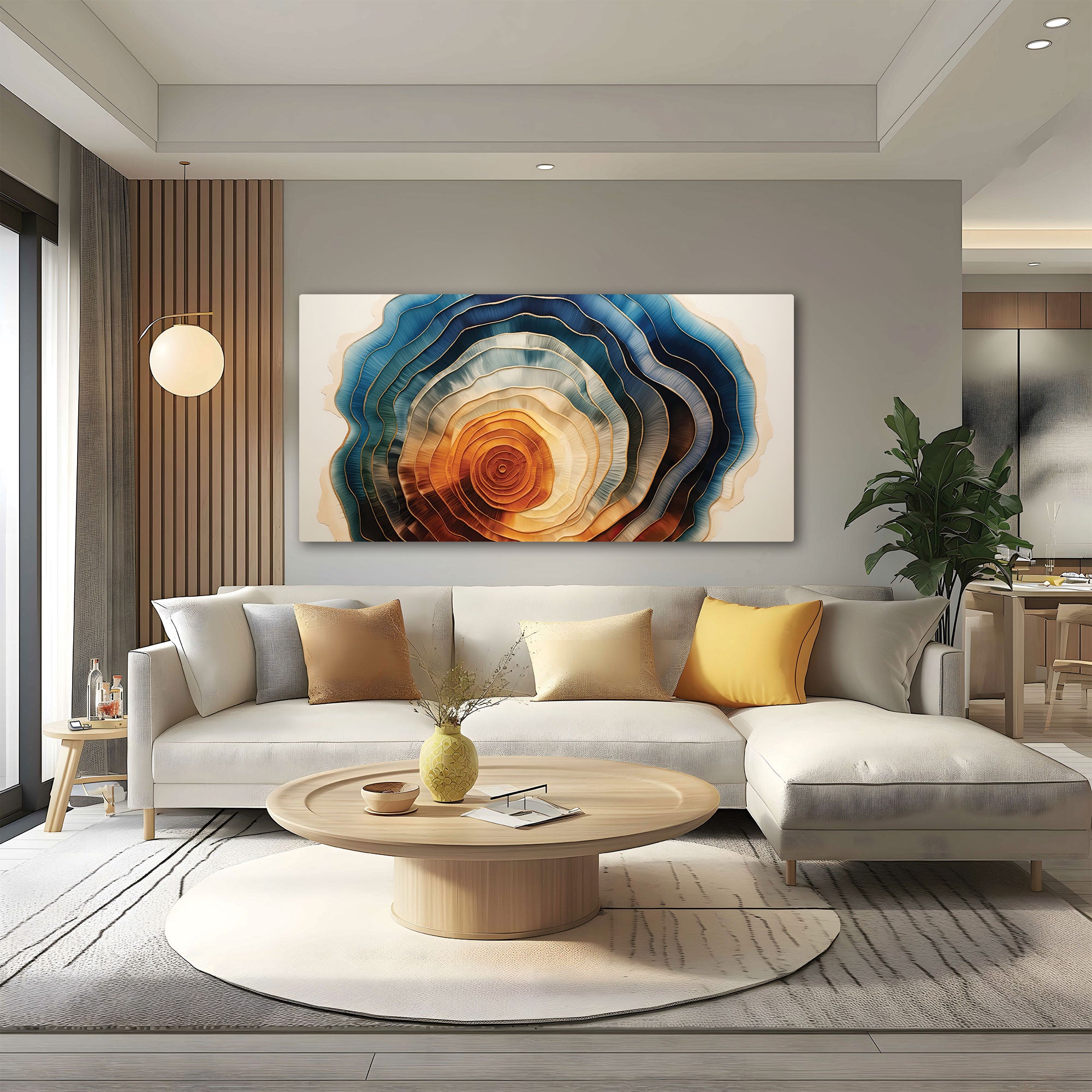 Wooden touchAbstract Multicolour facce Canvas painting with frame Big Size Wall Art for living room,Bedroom,Drawing room,Hotels