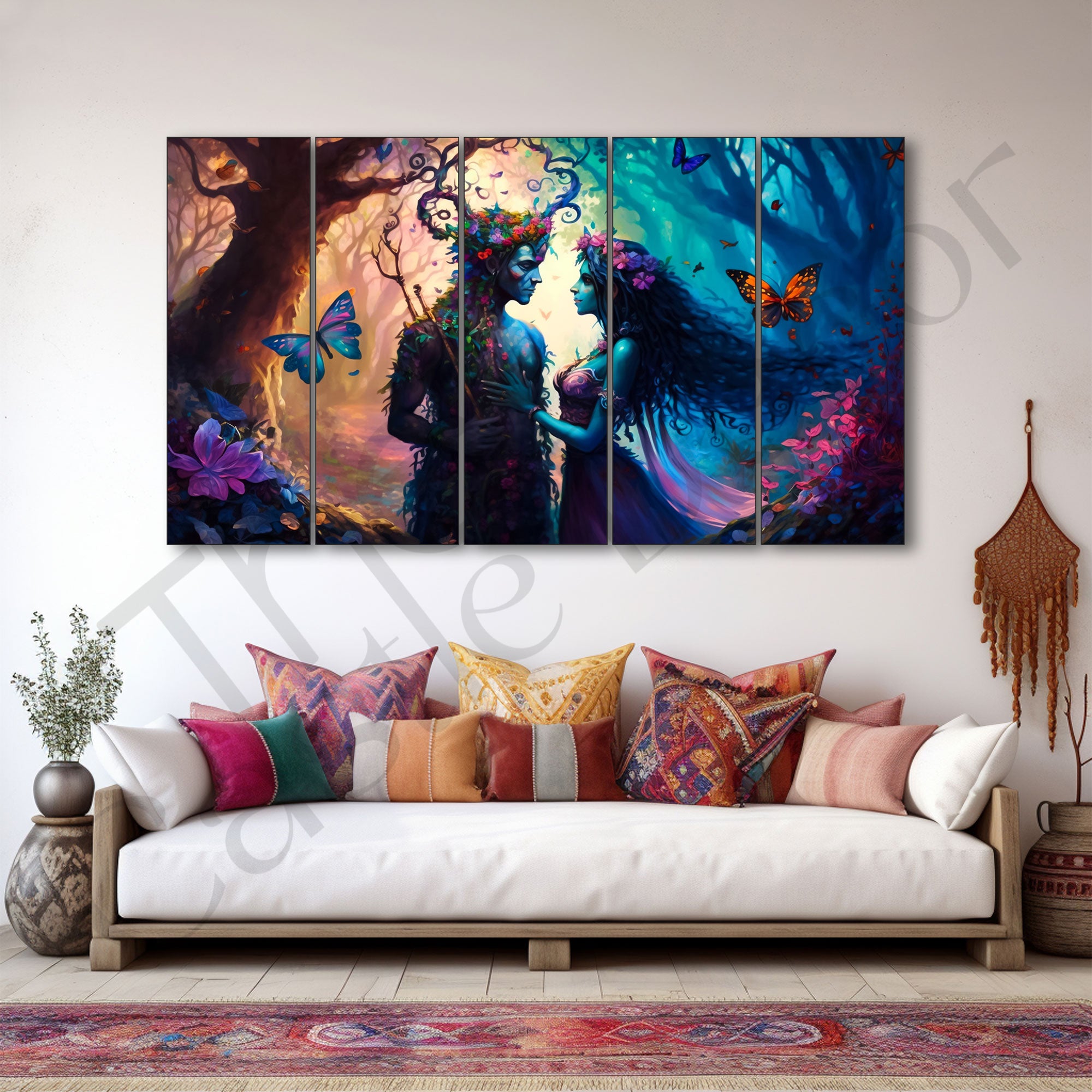 Radha Krishna Painting with frame Big Size Wall Art for living room,Bedroom,Drawing room,Hotels