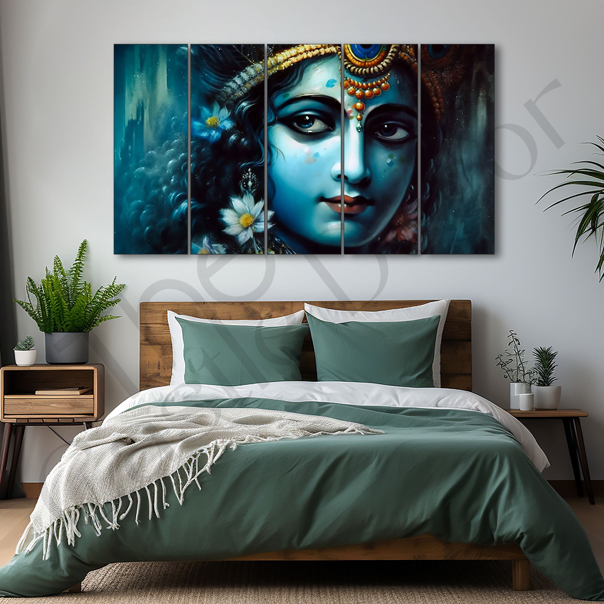 Krishna Ji Painting with frame Big Size Wall Art for living room,Bedroom,Drawing room,Hotels