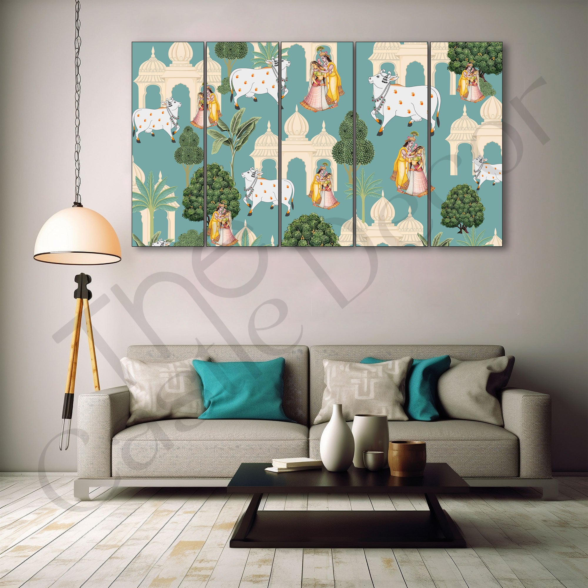 Pichwai Painting with frame Big Size Wall Art for living room,Bedroom,Drawing room,Hotels