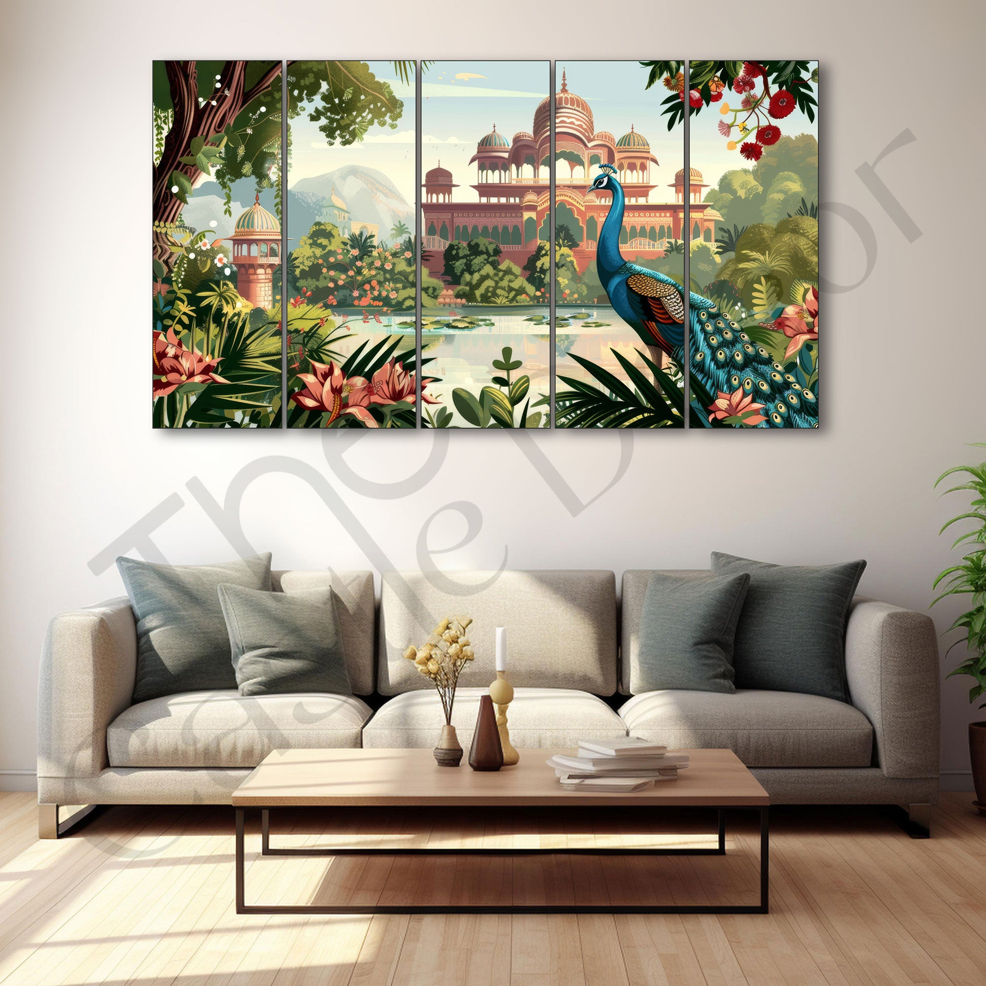 Pichwai Madhubani Painting with frame Big Size Wall Art for living room,Bedroom,Drawing room,Hotels