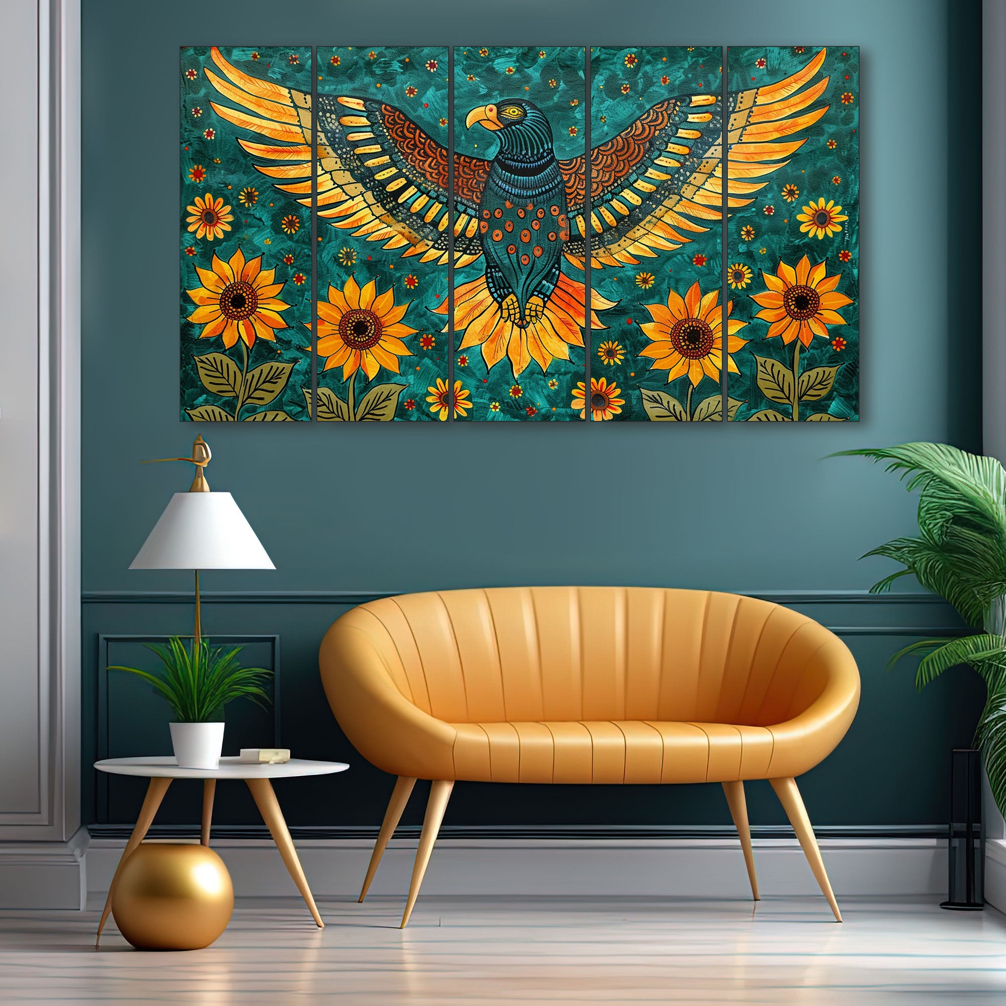 Birds Painting with frame Big Size Wall Art for living room,Bedroom,Drawing room,Hotels
