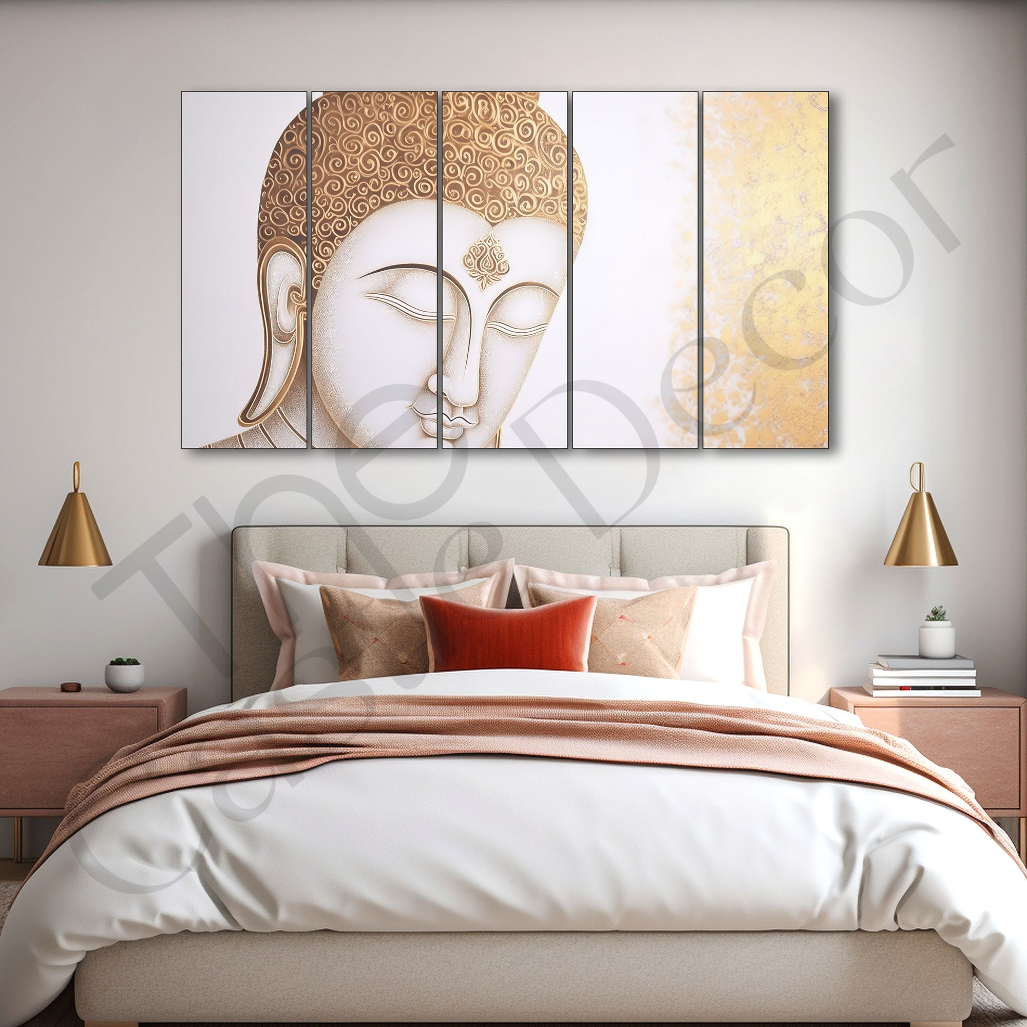 Lord Budha Painting with frame Big Size Wall Art for living room,Bedroom,Drawing room,Hotels