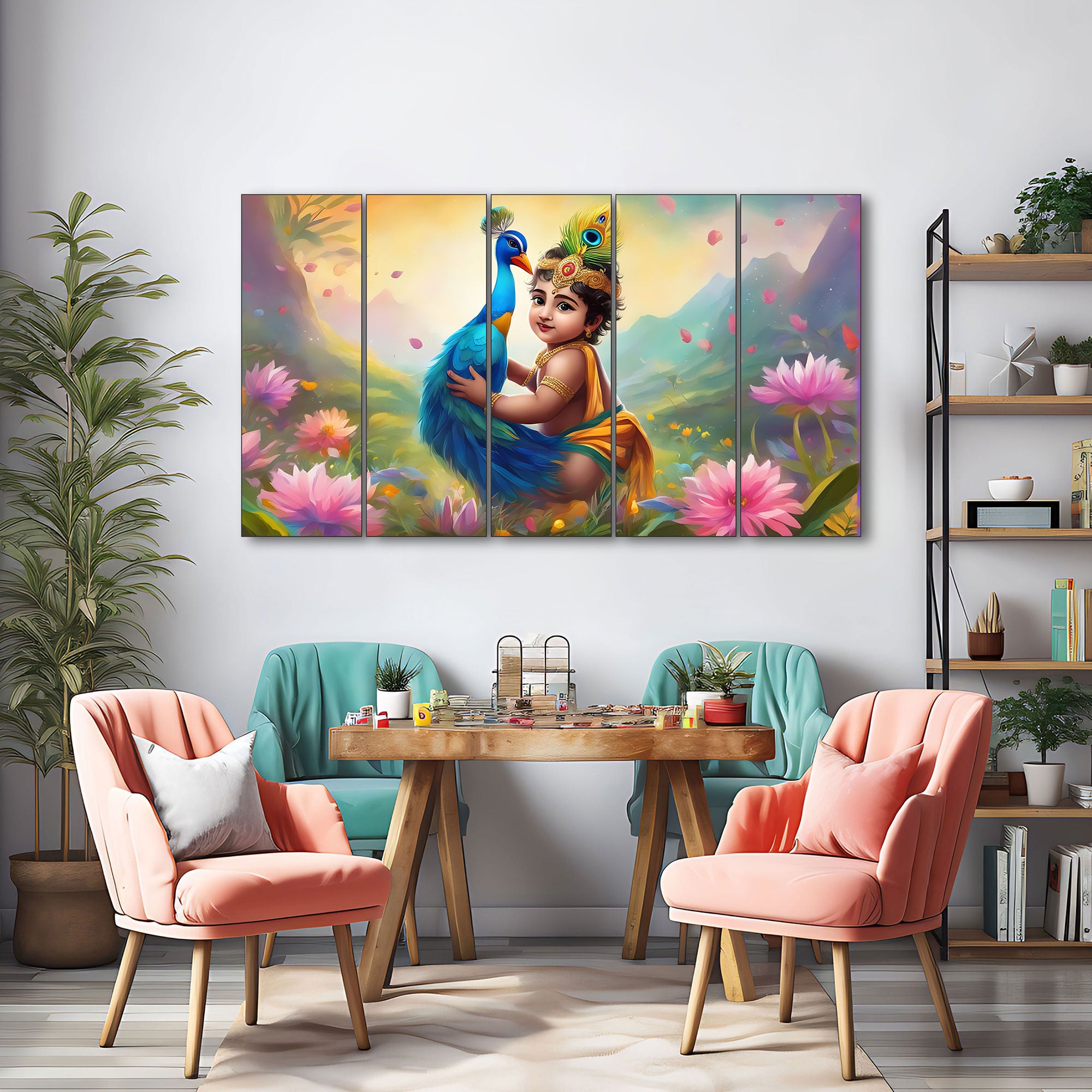 Bal Gopal Painting with frame Big Size Wall Art for living room,Bedroom,Drawing room,Hotels