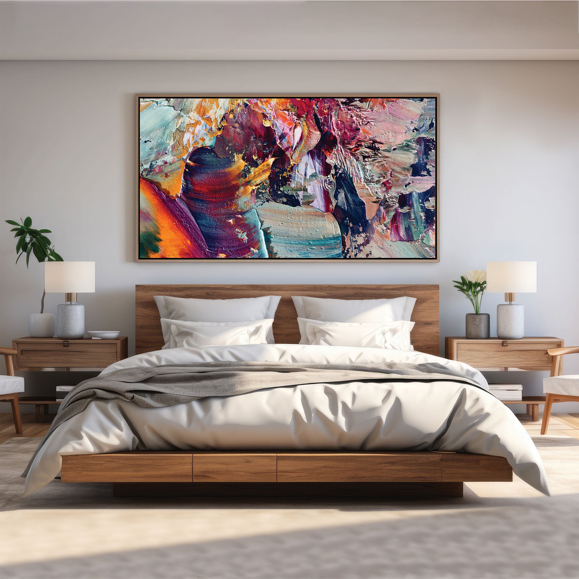 Abstract Canvas painting with frame Big Size Wall Art for living room,Bedroom,Drawing room,Hotels