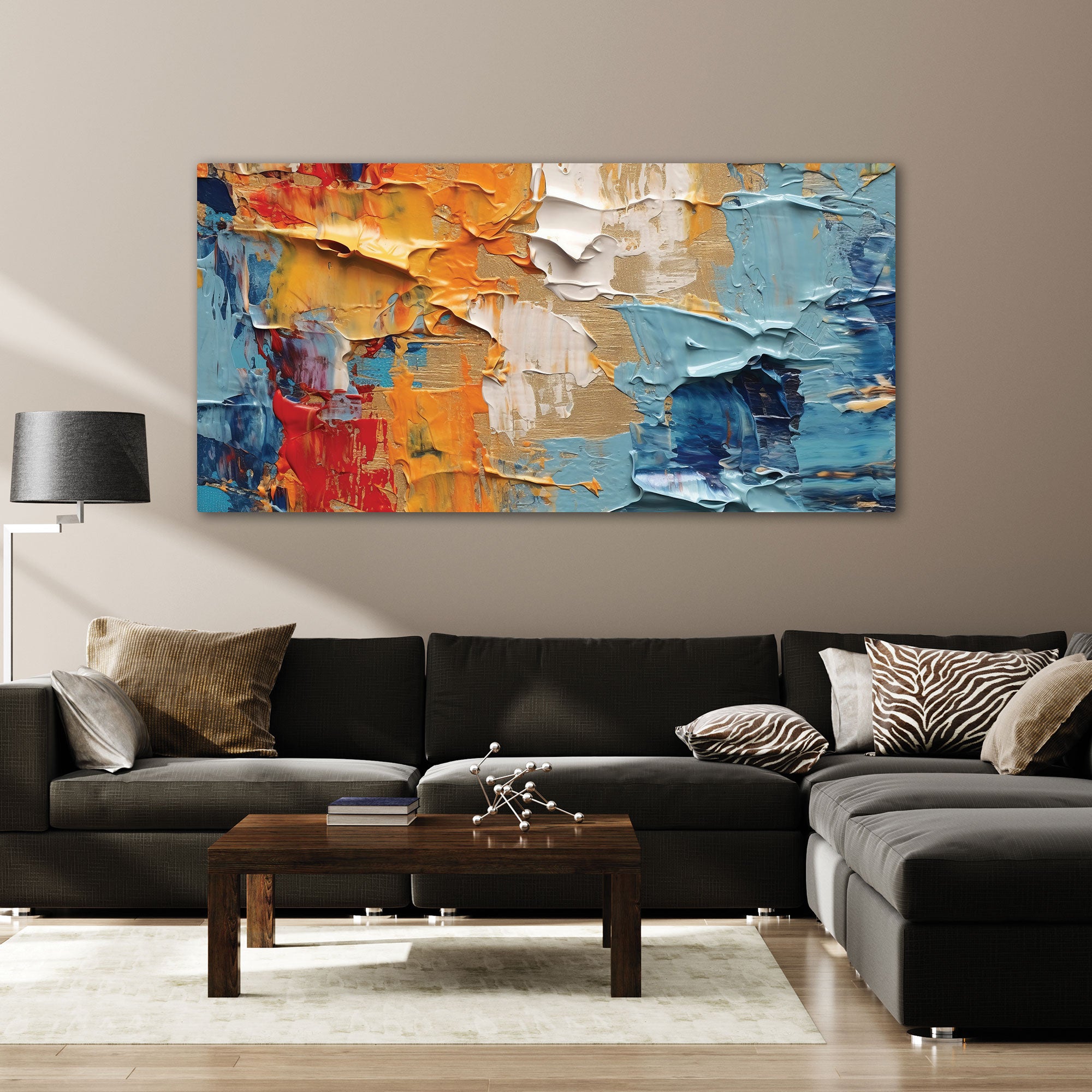 ModernAbstract Canvas painting with frame Big Size Wall Art for living room,Bedroom,Drawing room,Hotels