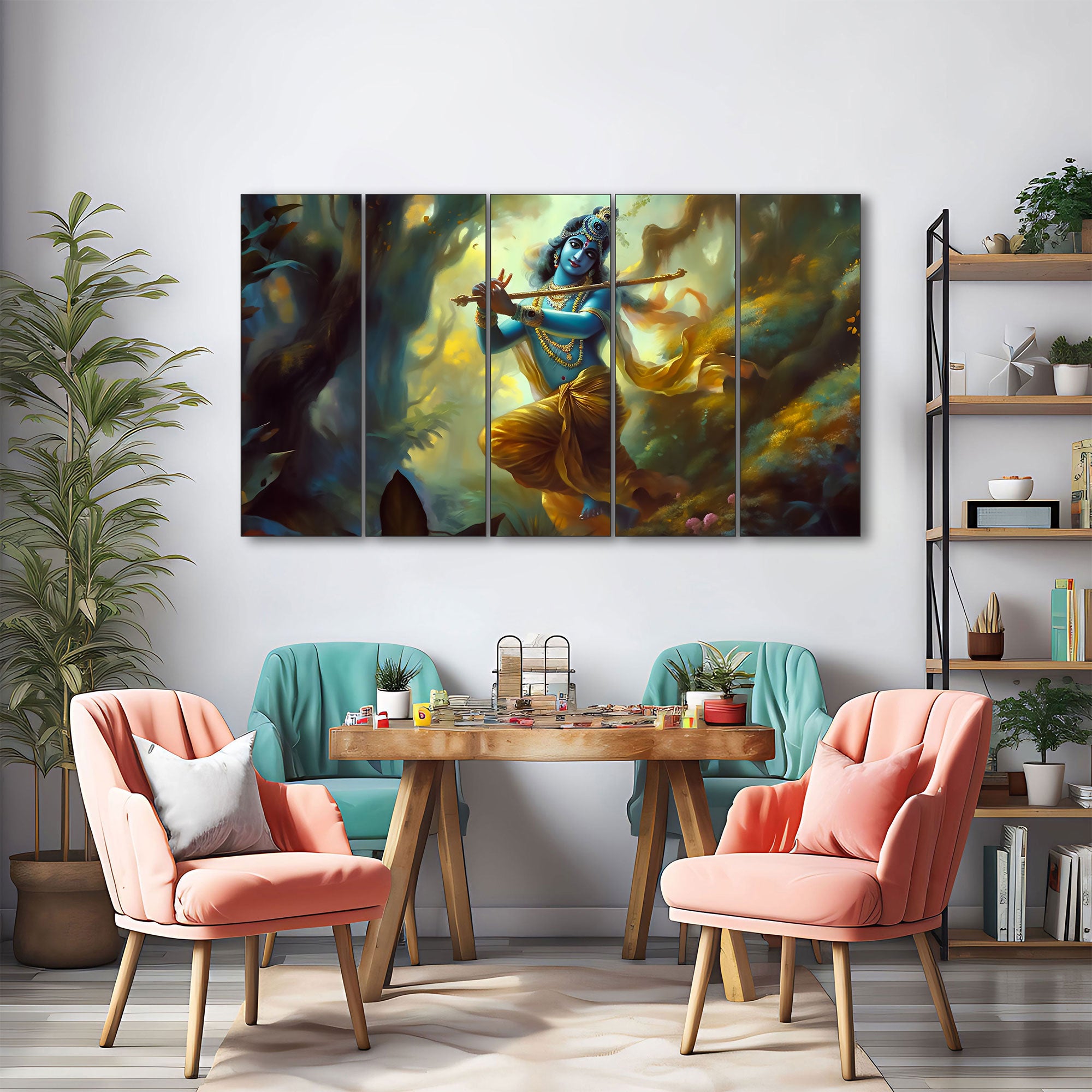 Krishan ji Painting with frame Big Size Wall Art for living room,Bedroom,Drawing room,Hotels