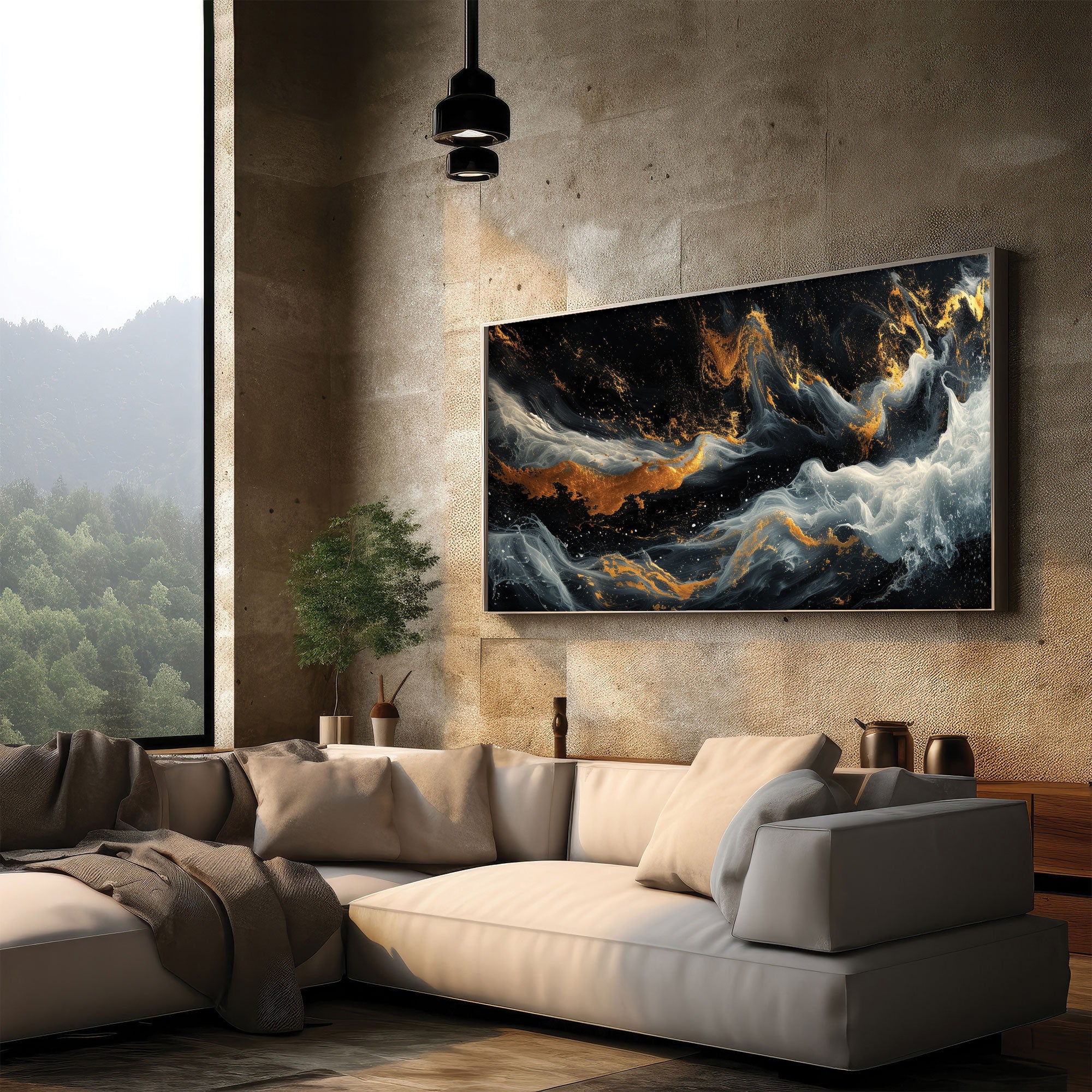 MarbleAbstract Canvas painting with frame Big Size Wall Art for living room,Bedroom,Drawing room,Hotels