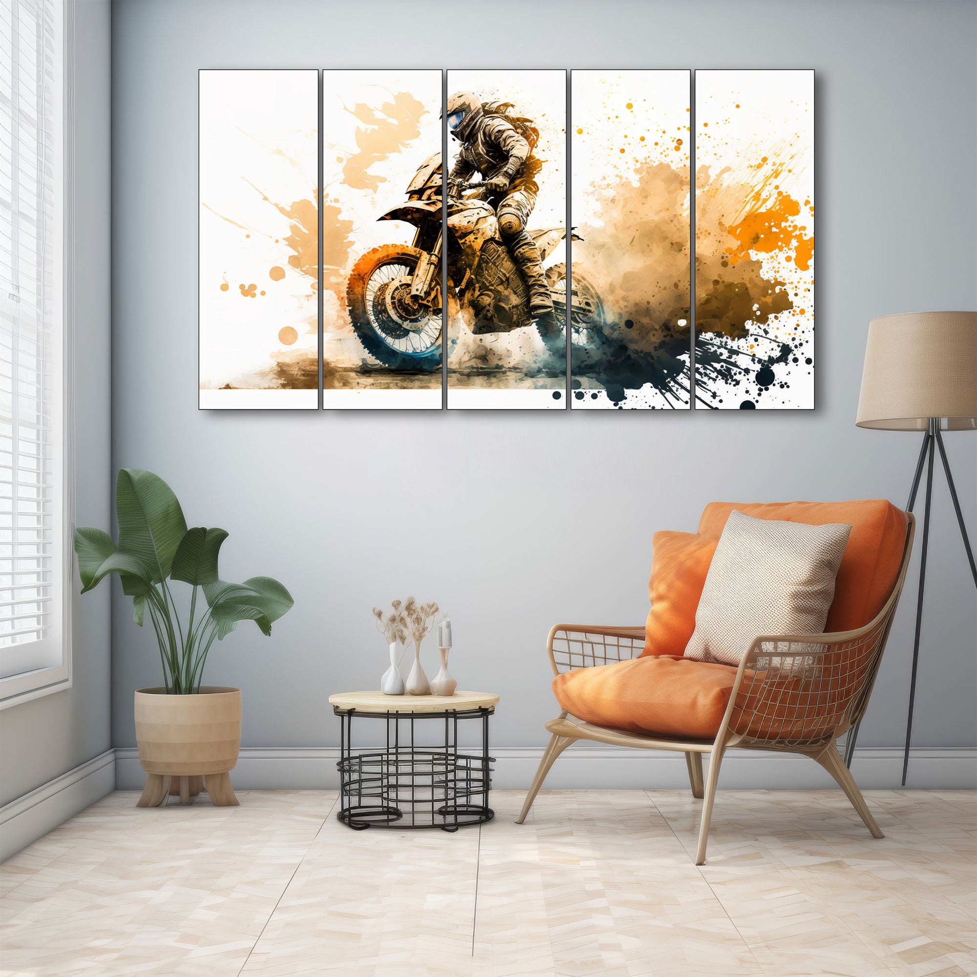 Bike Painting with frame Big Size Wall Art for living room,Bedroom,Drawing room,Hotels 27X48