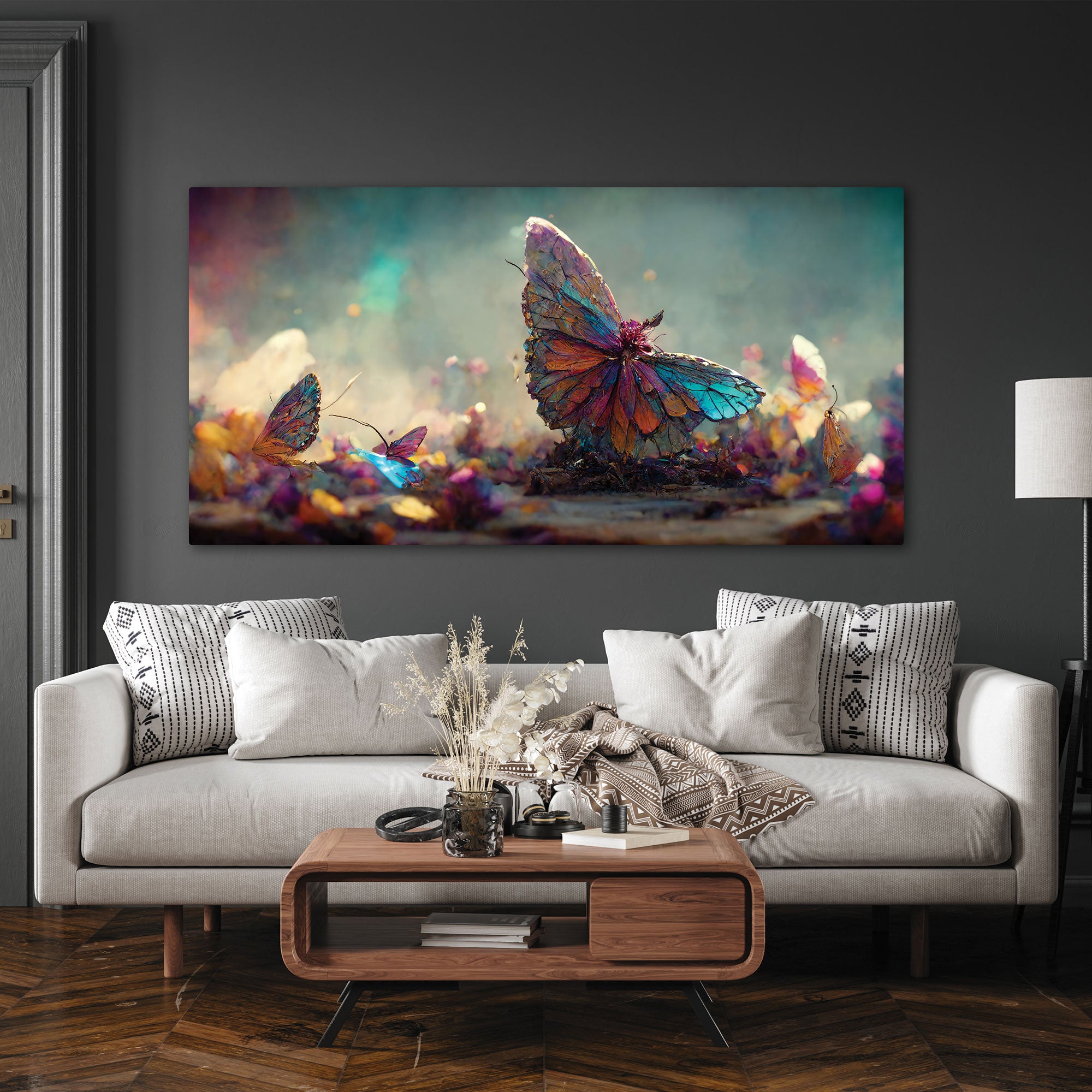 ButterflyAbstract Canvas painting with frame Big Size Wall Art for living room,Bedroom,Drawing room,Hotels