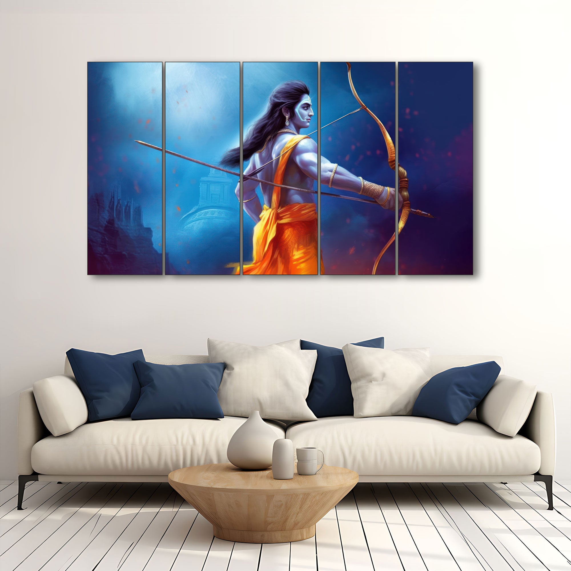 Ram Ji Painting with frame Big Size Wall Art for living room,Bedroom,Drawing room,Hotels