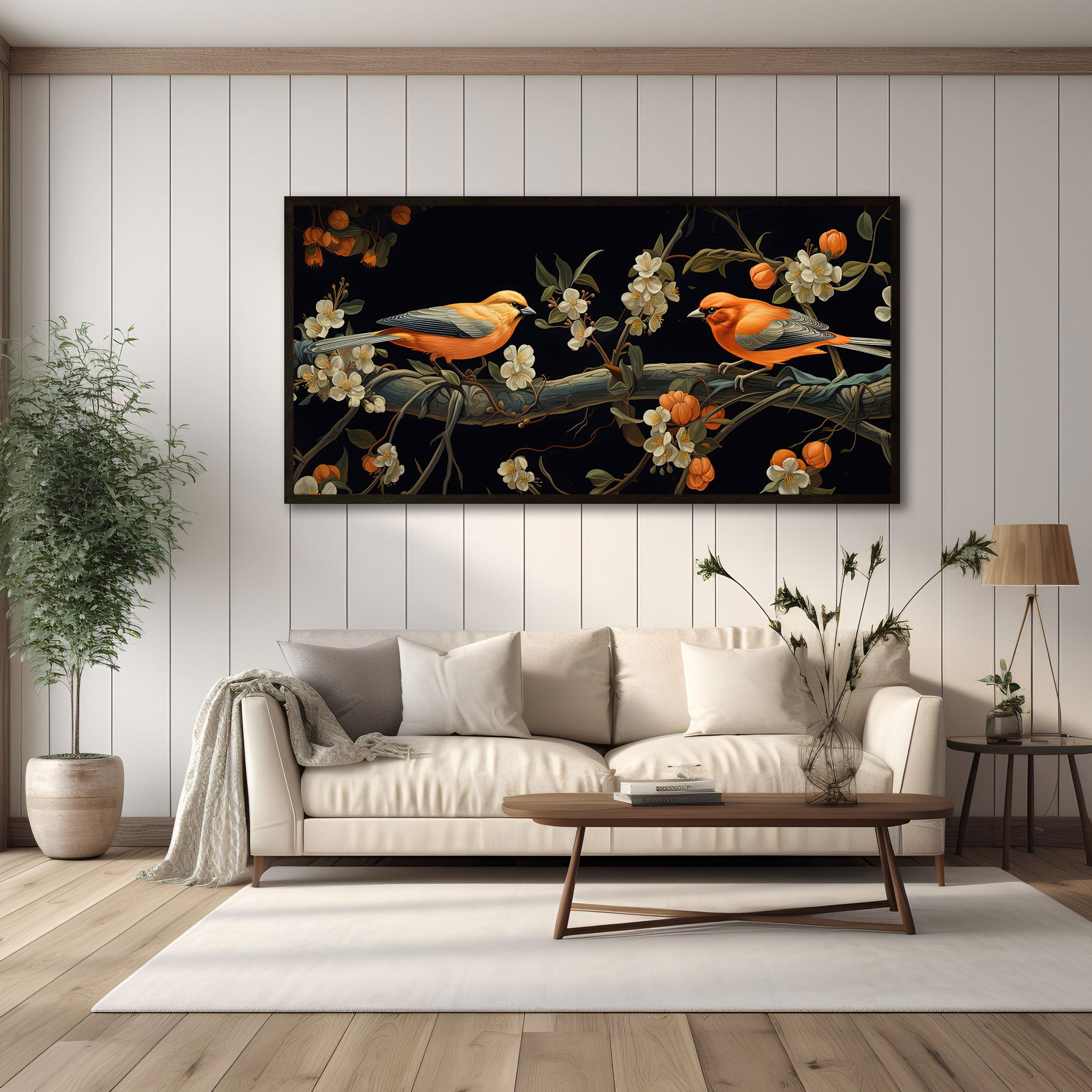BirdsAbstract Canvas painting with frame Big Size Wall Art for living room,Bedroom,Drawing room,Hotels