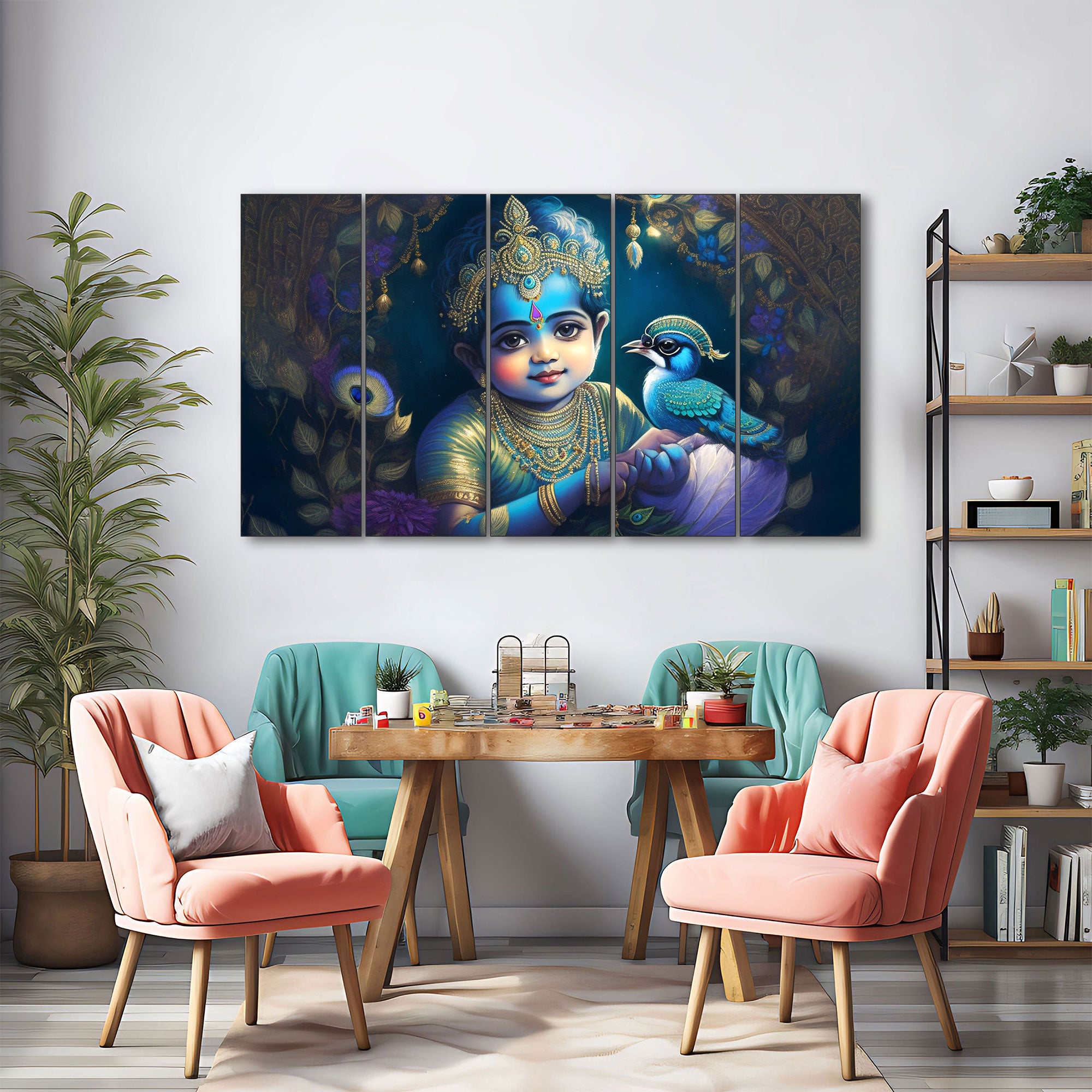 Bal Gopal Painting with frame Big Size Wall Art for living room,Bedroom,Drawing room,Hotels