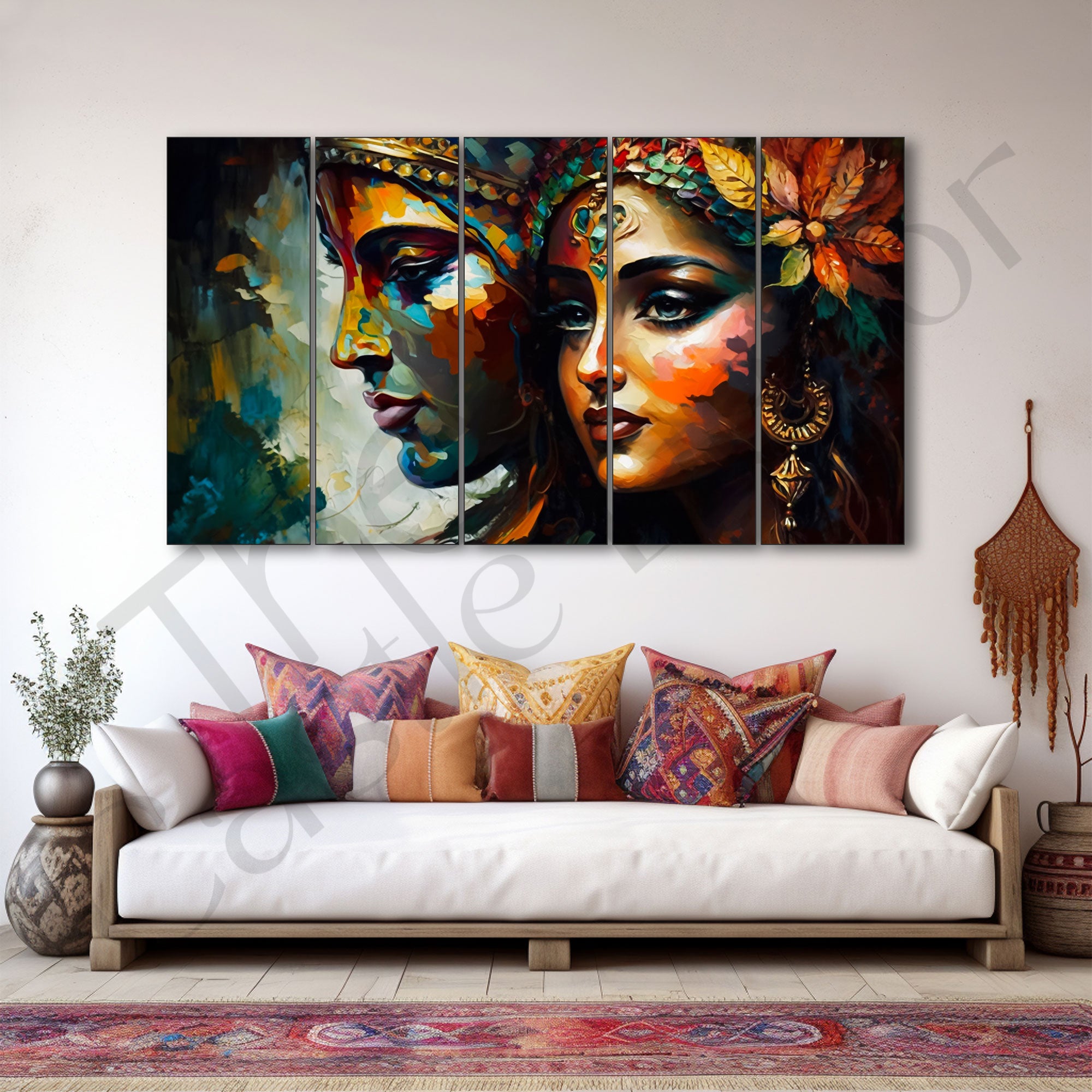 Radha Krishna Painting with frame Big Size Wall Art for living room,Bedroom,Drawing room,Hotels