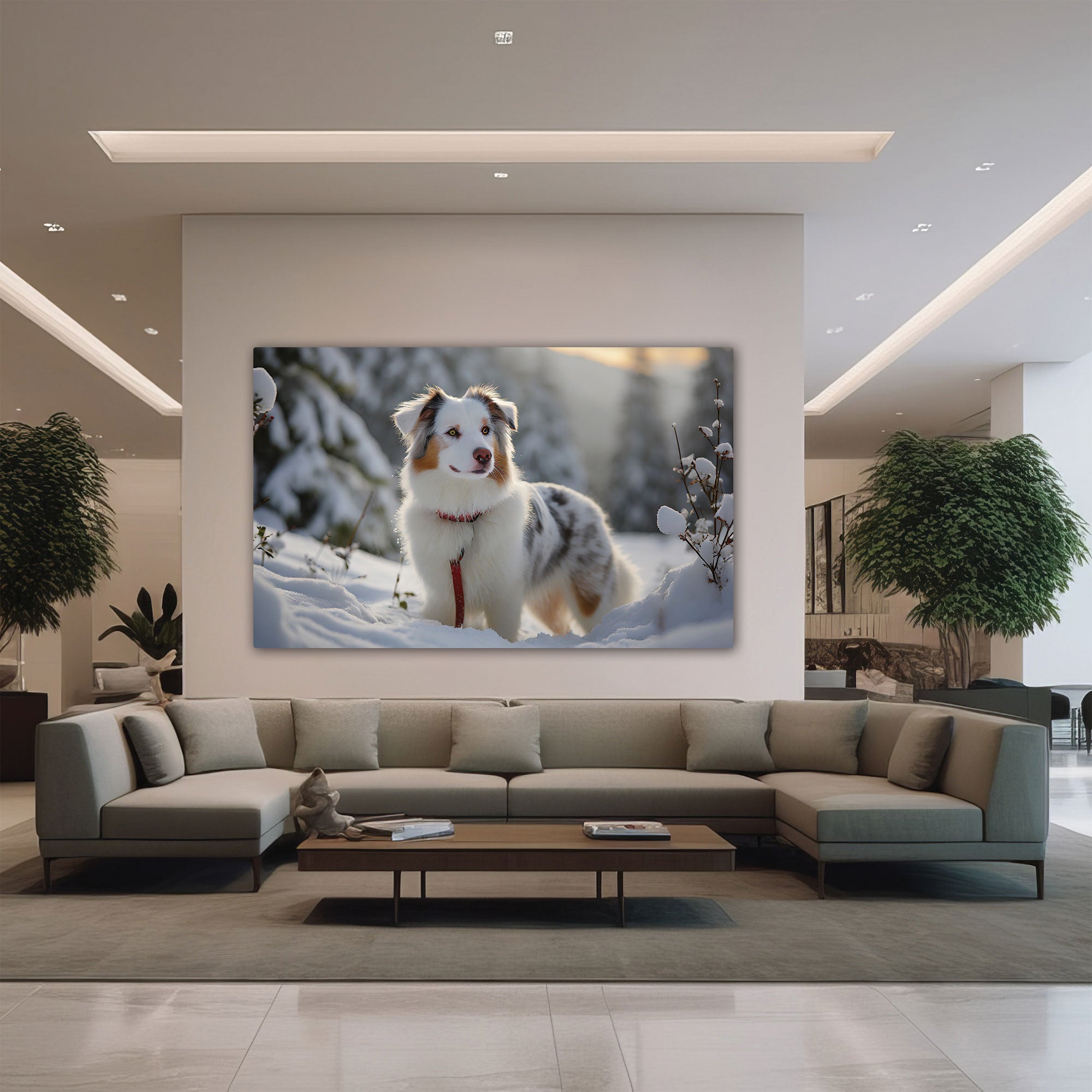 Dog Canvas painting with frame Big Size Wall Art for living room,Bedroom,Drawing room,Hotels