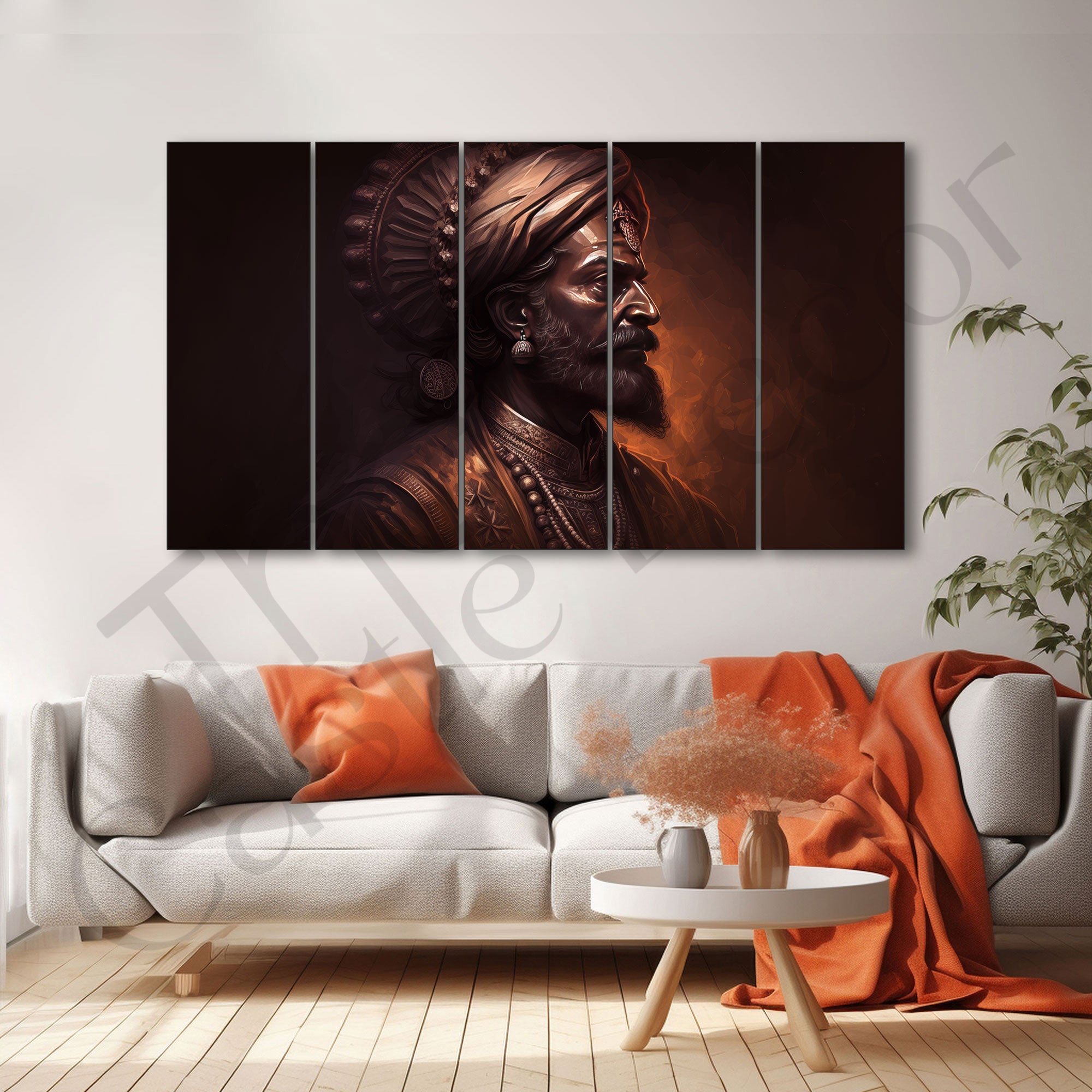 Shiva ji Maharaj Painting with frame Big Size Wall Art for living room,Bedroom,Drawing room,Hotels
