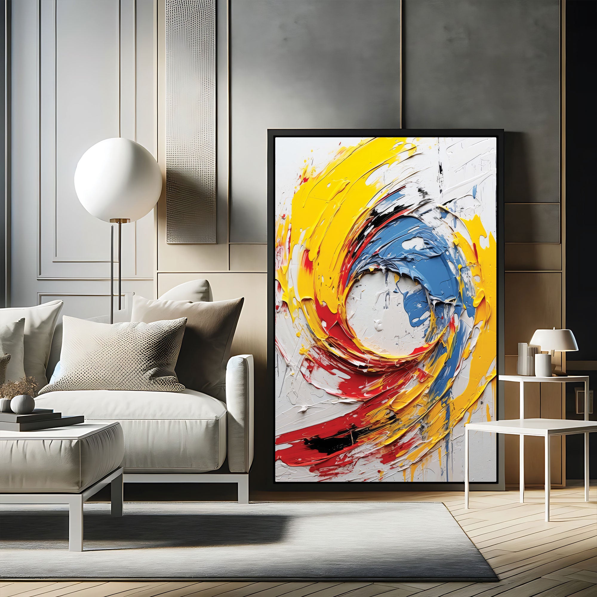 Multi colour Canvas painting with frame Big Size Wall Art for living room,Bedroom,Drawing room,Hotels