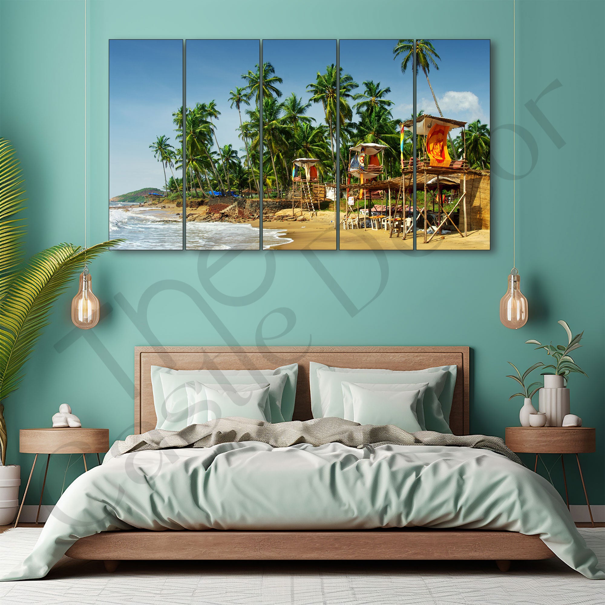 Kerala Sea Painting with frame Big Size Wall Art for living room,Bedroom,Drawing room,Hotels