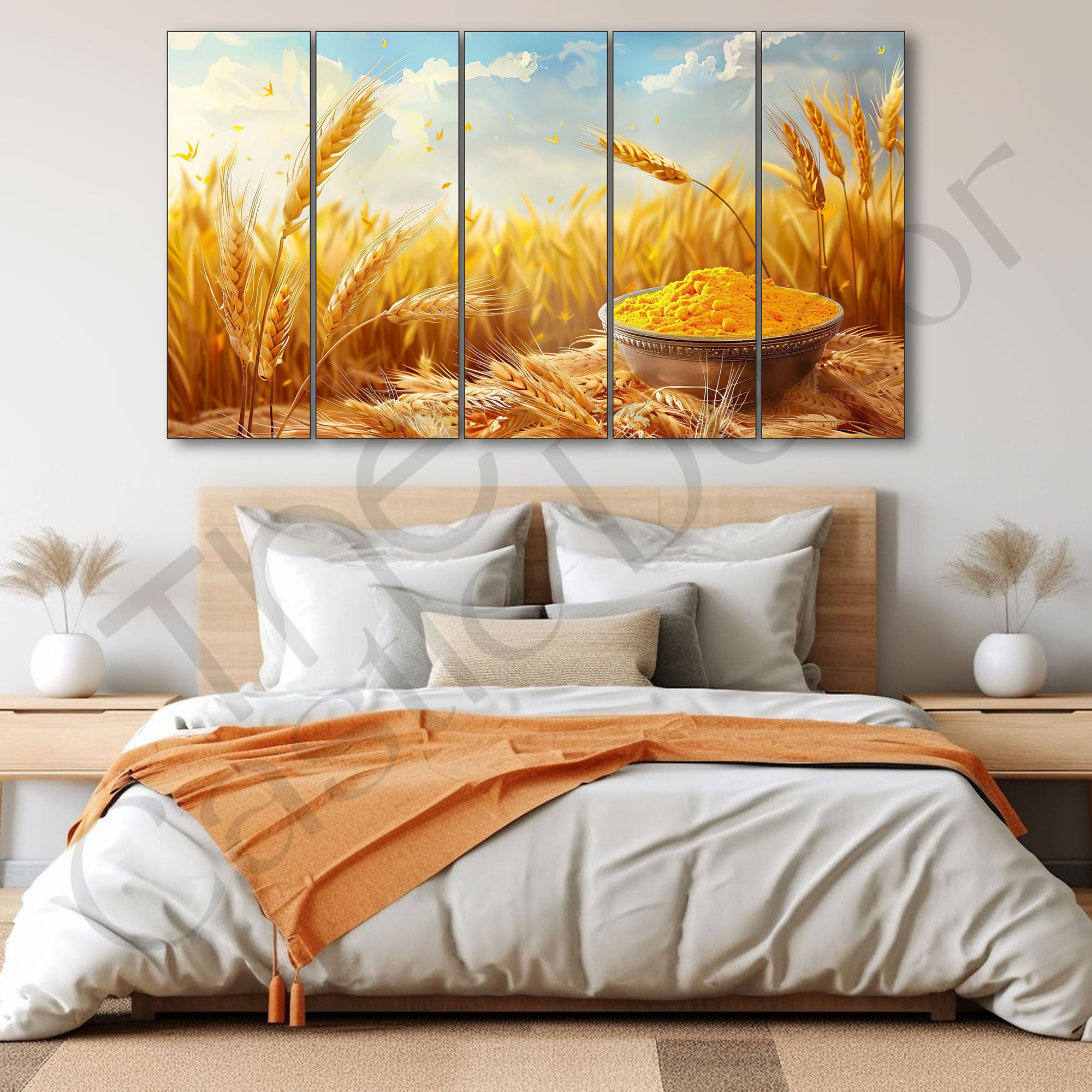Wheat Painting with frame Big Size Wall Art for living room,Bedroom,Drawing room,Hotels