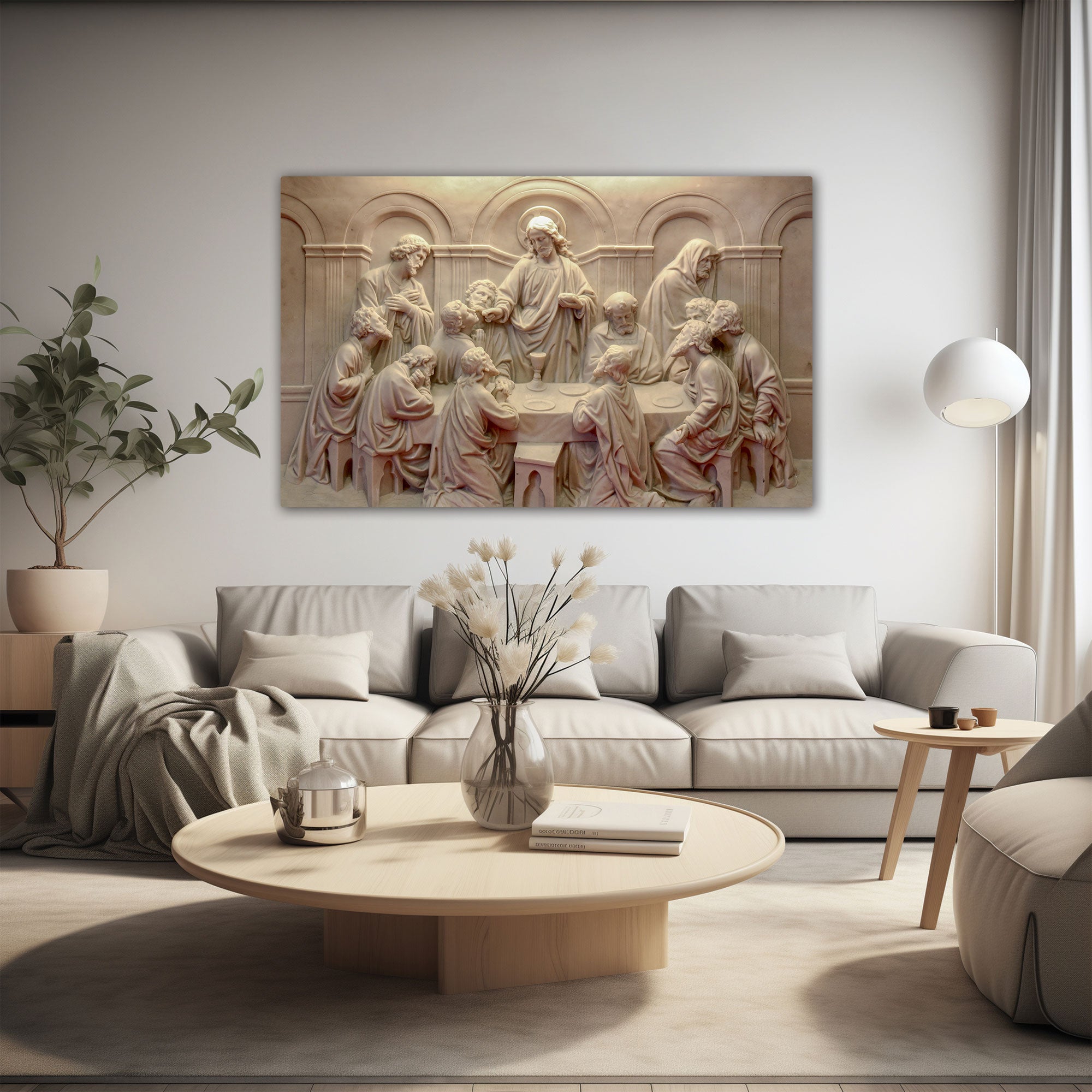 Last suppr jesus christ Canvas painting with frame Big Size Wall Art for living room,Bedroom,Drawing room,Hotels
