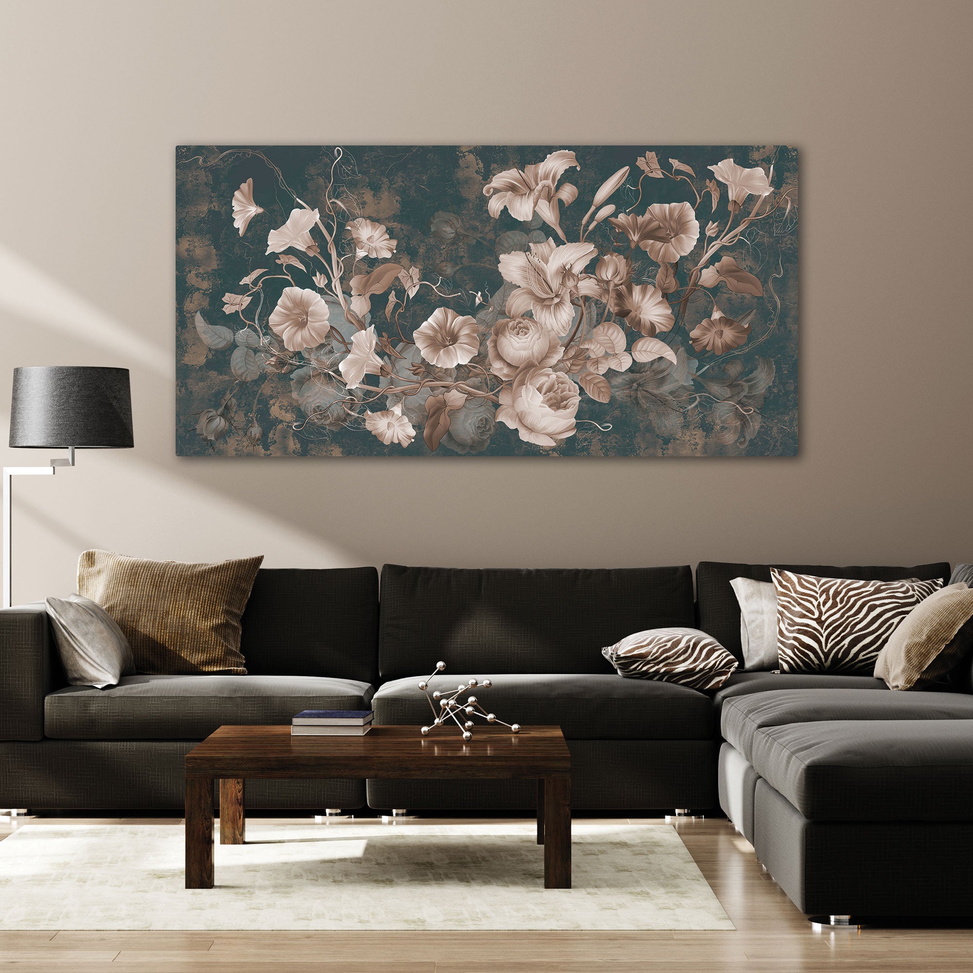 FlowersAbstract Canvas painting with frame Big Size Wall Art for living room,Bedroom,Drawing room,Hotels